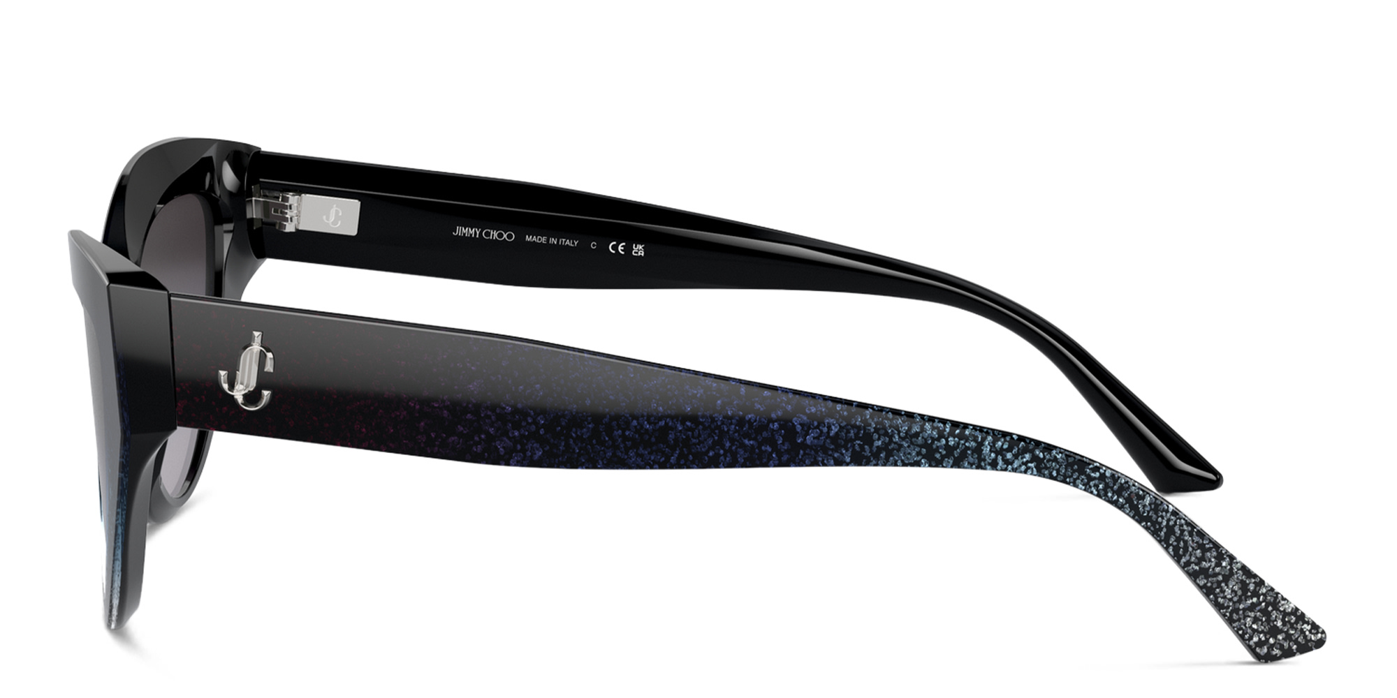 JIMMY CHOO JC Motif Cat-Eye Sunglasses in Black – Product Photo 3