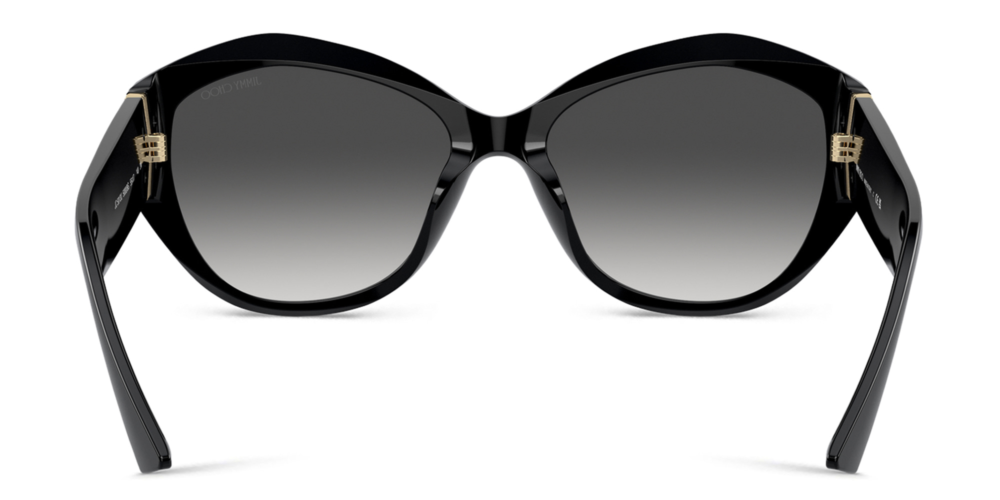 Shop JIMMY CHOO JC Motif Cat-Eye Sunglasses in Black online.