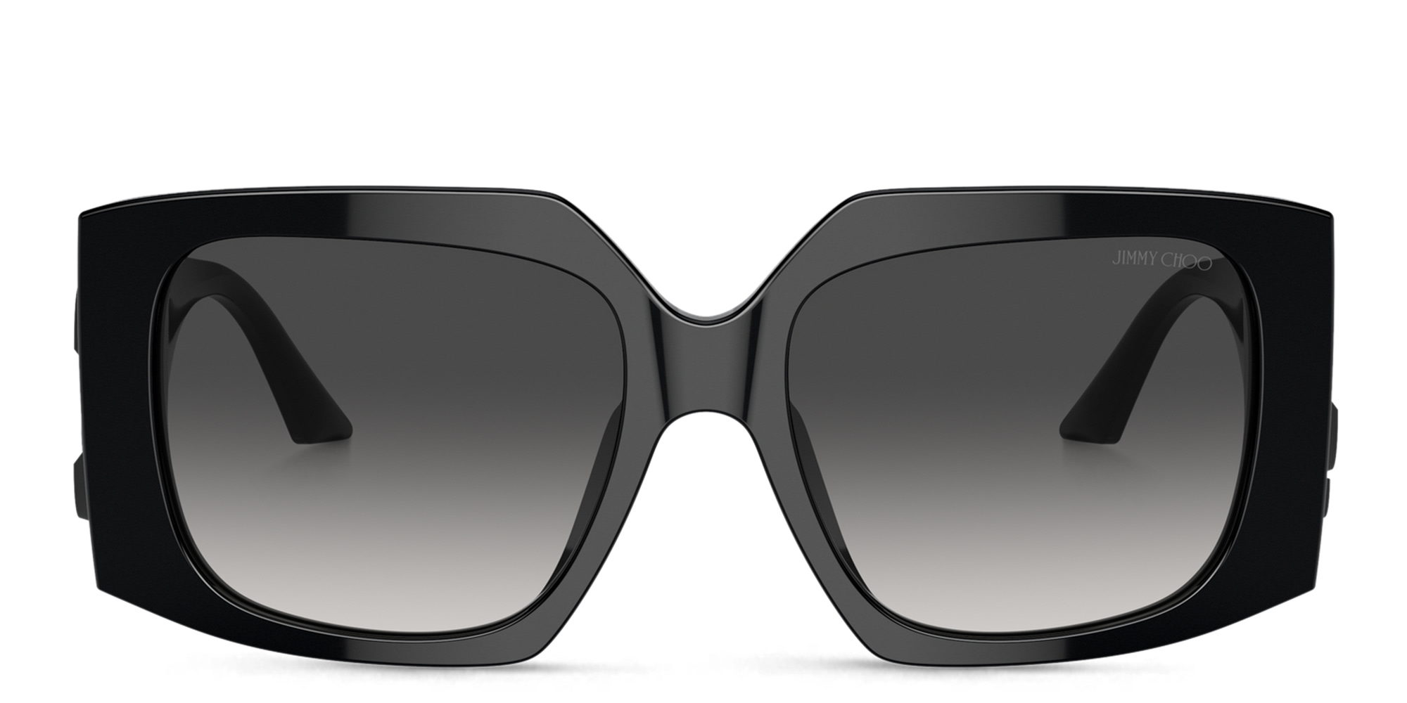 نظارات شمسية مربّعة بشعار JC من جيمي تشو بلون أسود - صورة المنتج 1
