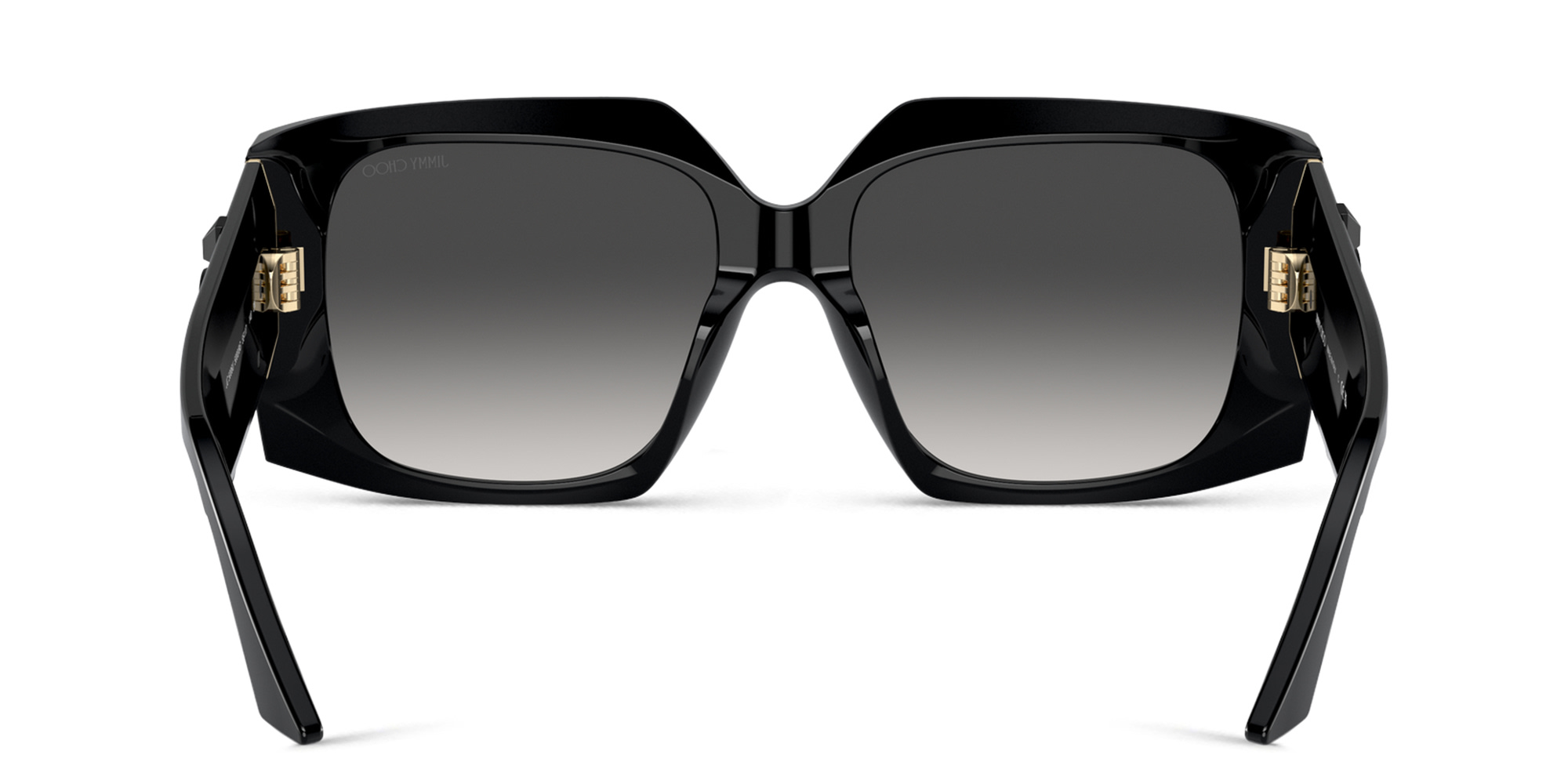 نظارات شمسية مربّعة بشعار JC من جيمي تشو بلون أسود - صورة المنتج 4