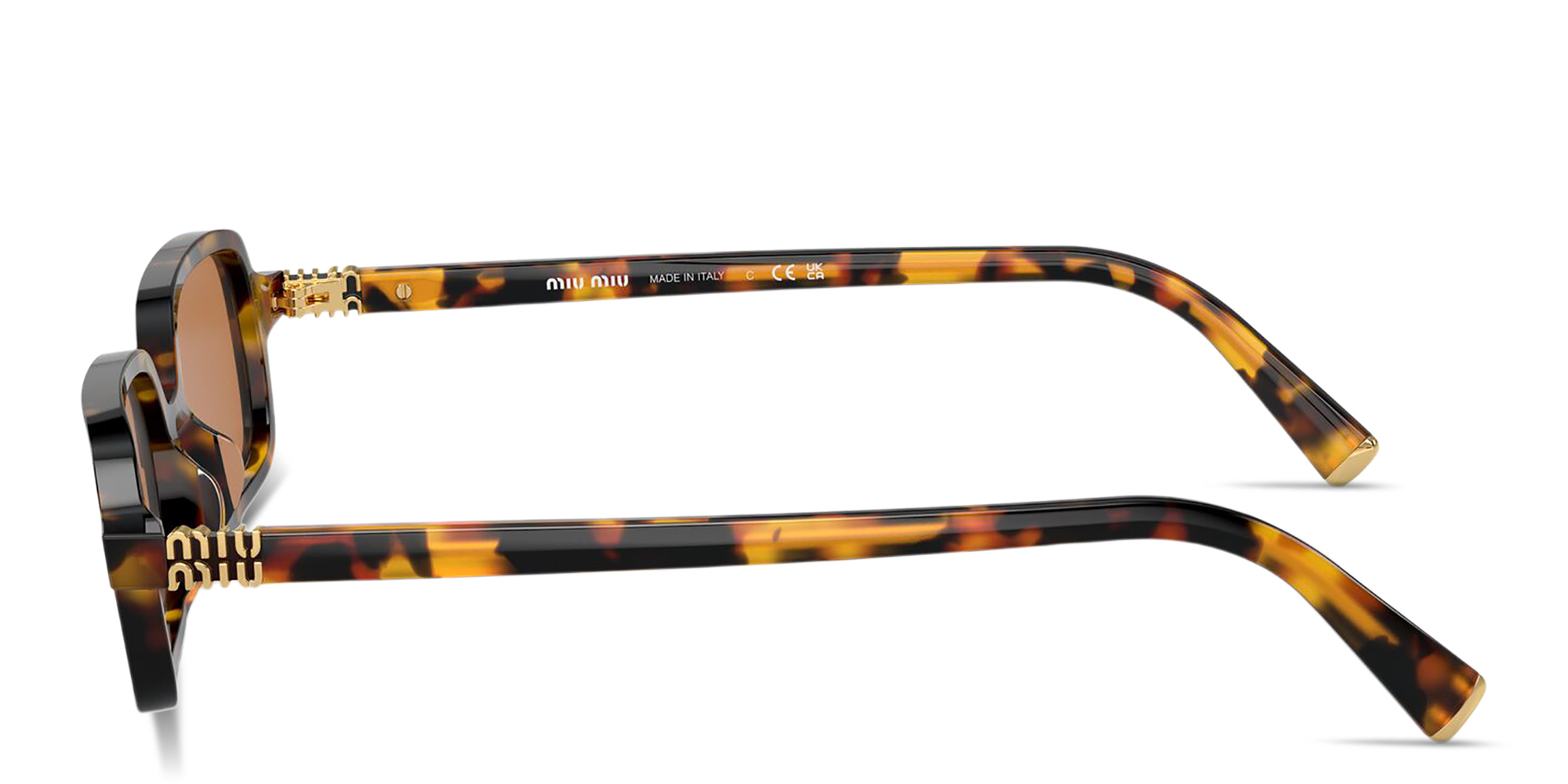 MIU MIU Regard Rectangle Sunglasses in Havana – Product Photo 3