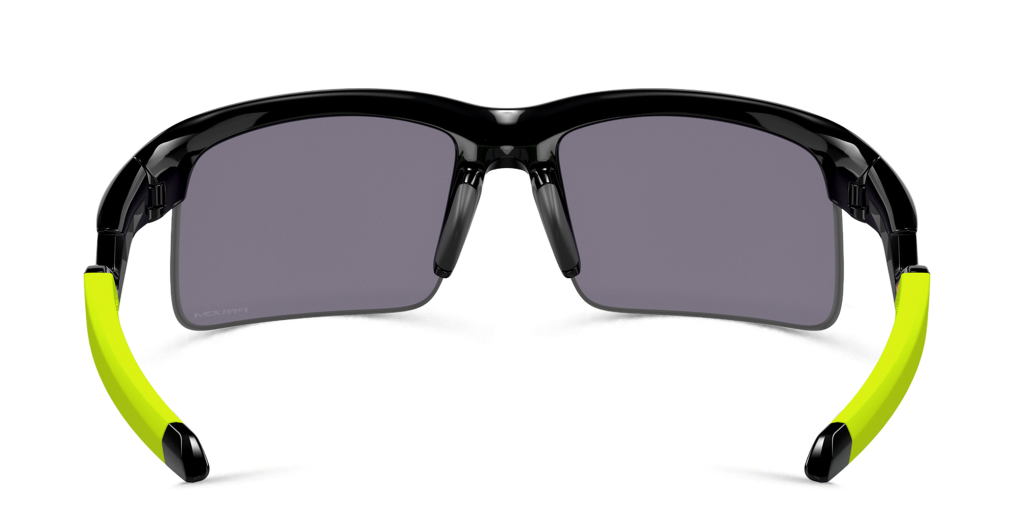 Oakley Youth Capacitor Kids Half-Rim Rectangle Sunglasses in Polished Black – Product Photo 4