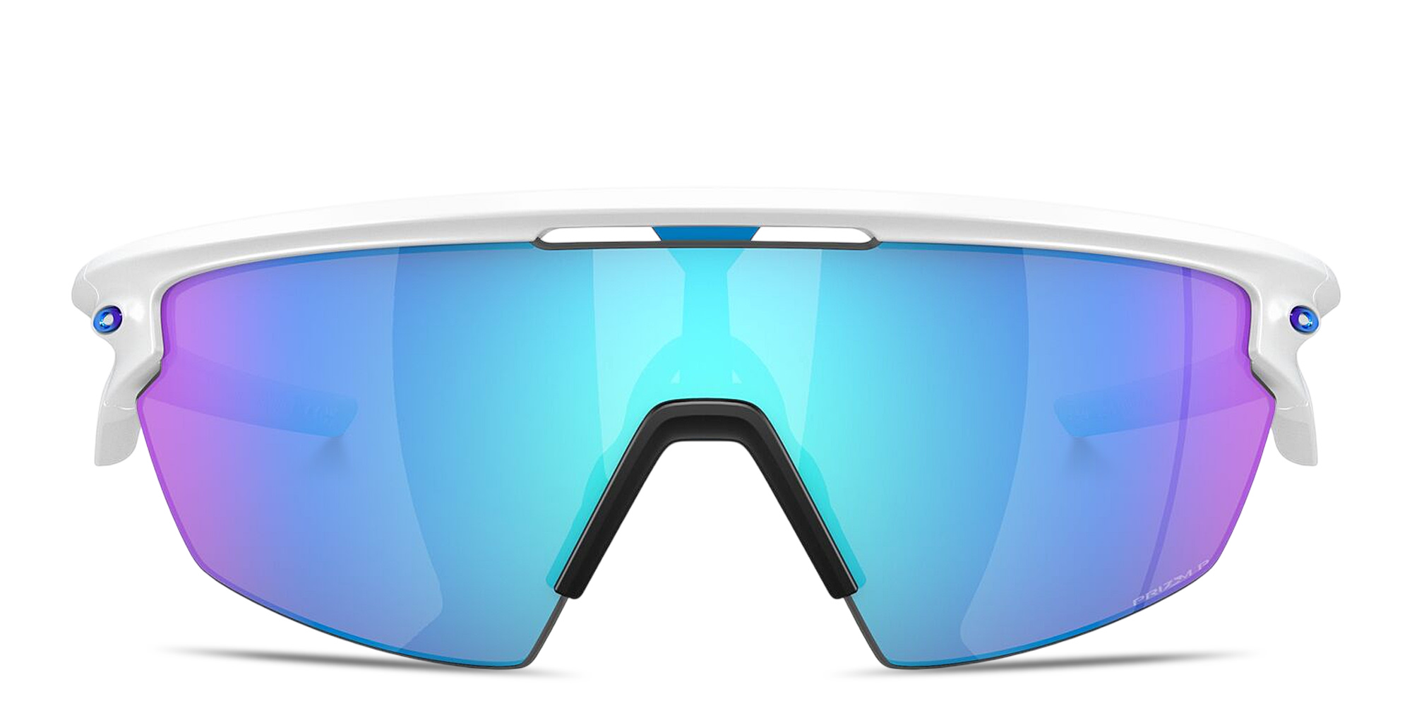 Shop Oakley Sphaera Unisex Half-Rim Mask Sunglasses in White online.