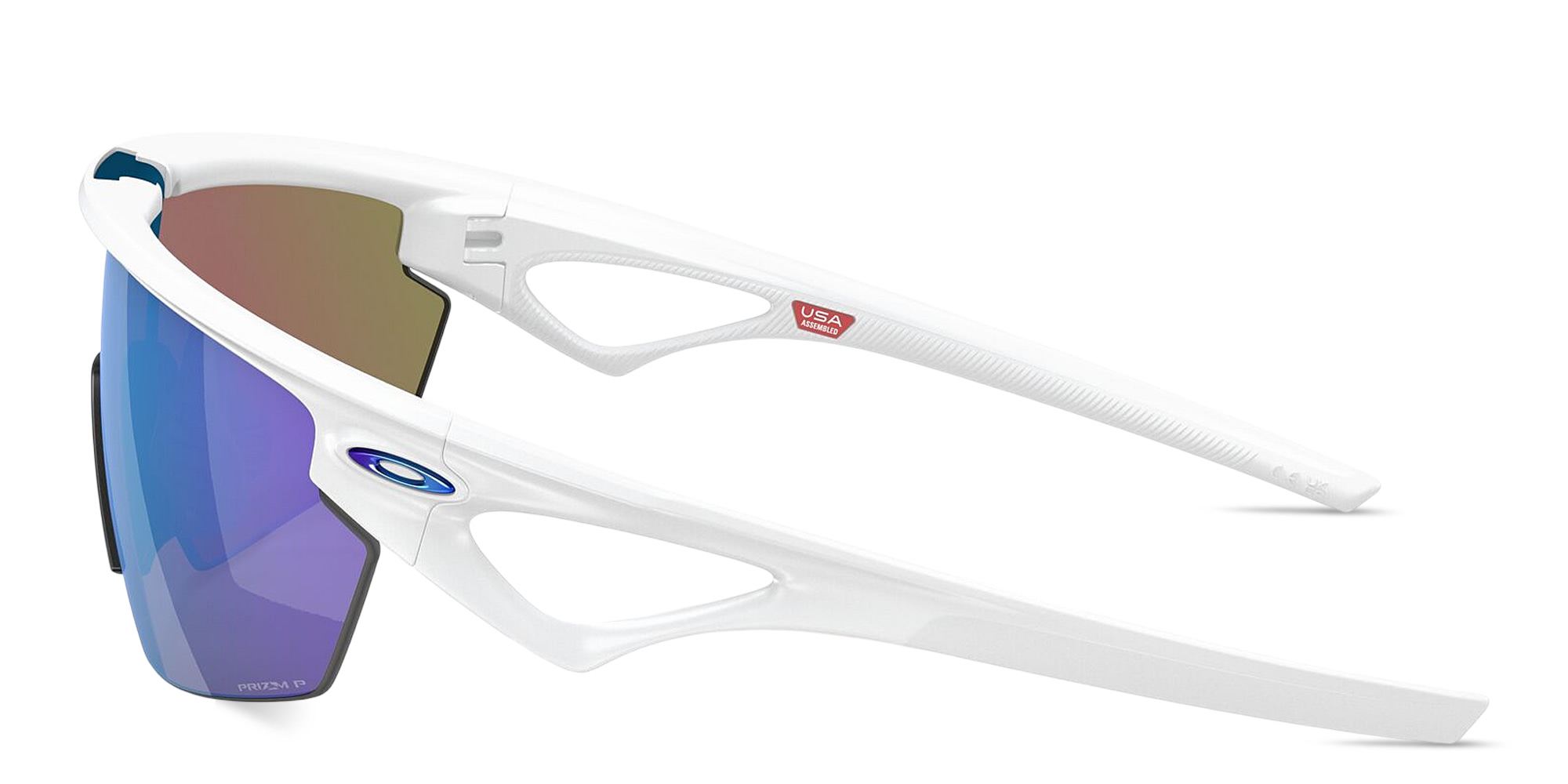 Shop Oakley Sphaera Unisex Half-Rim Mask Sunglasses in White online.