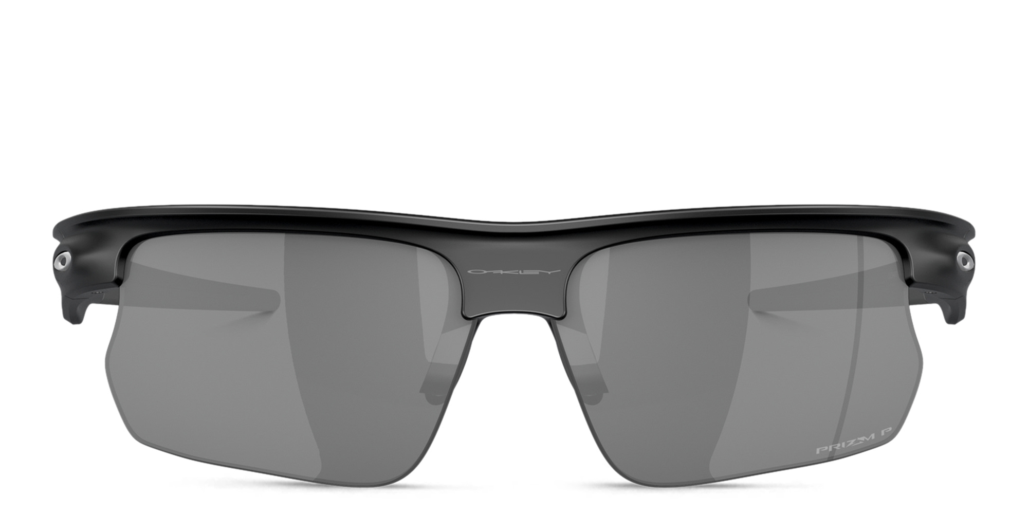Shop Oakley BiSphaera Unisex Half-Rim Wide Rectangle Sunglasses in Black online.