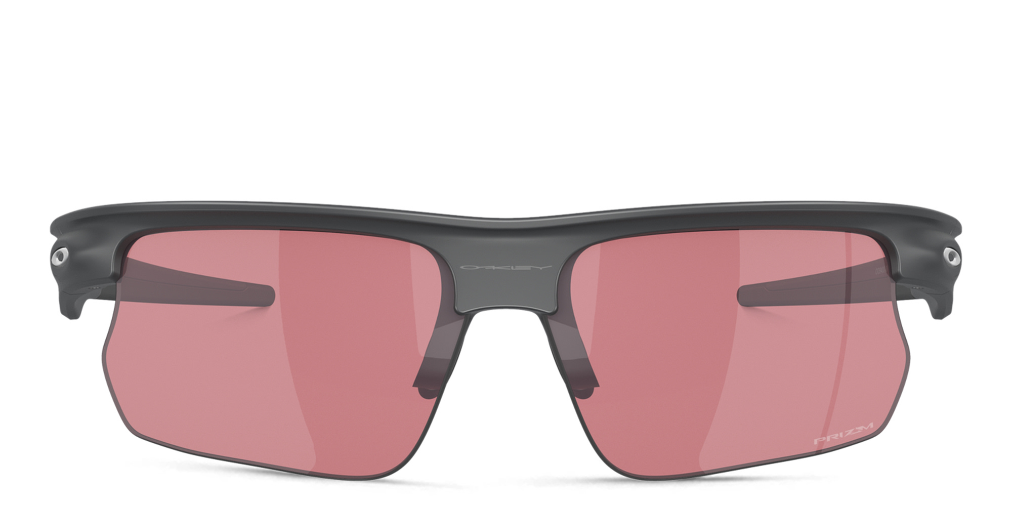 Shop Oakley BiSphaera Unisex Half-Rim Wide Rectangle Sunglasses in Black online.