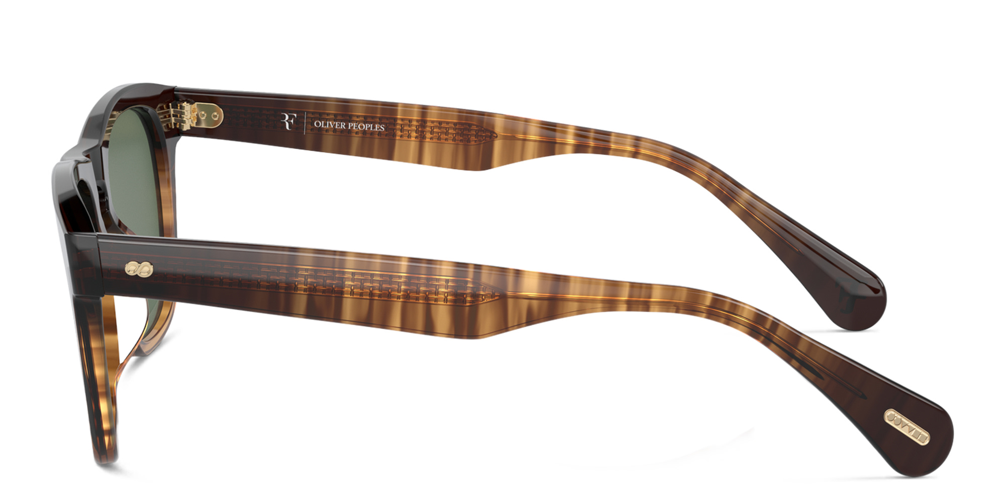 Shop OLIVER PEOPLES Logo Unisex Square Sunglasses in Brown online.