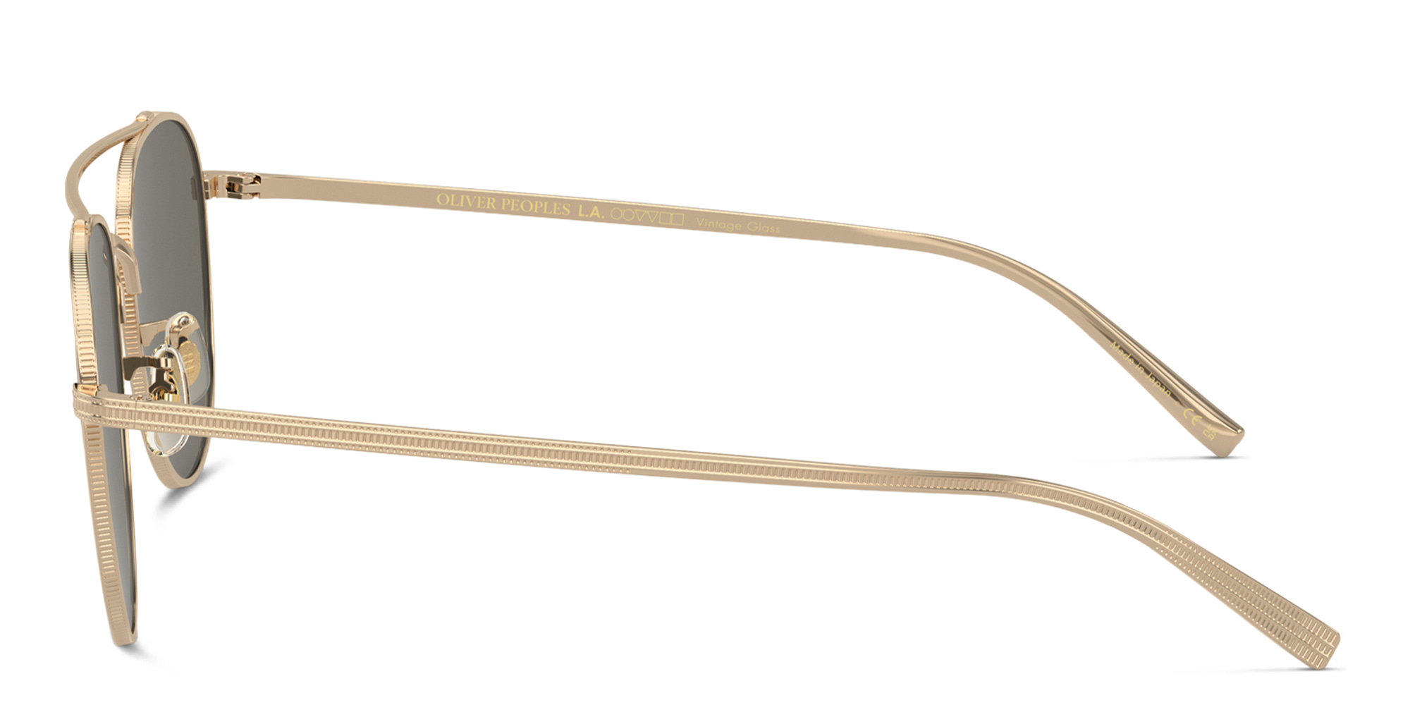 Shop OLIVER PEOPLES Rivetti Unisex pilot Sunglasses in Gold online.