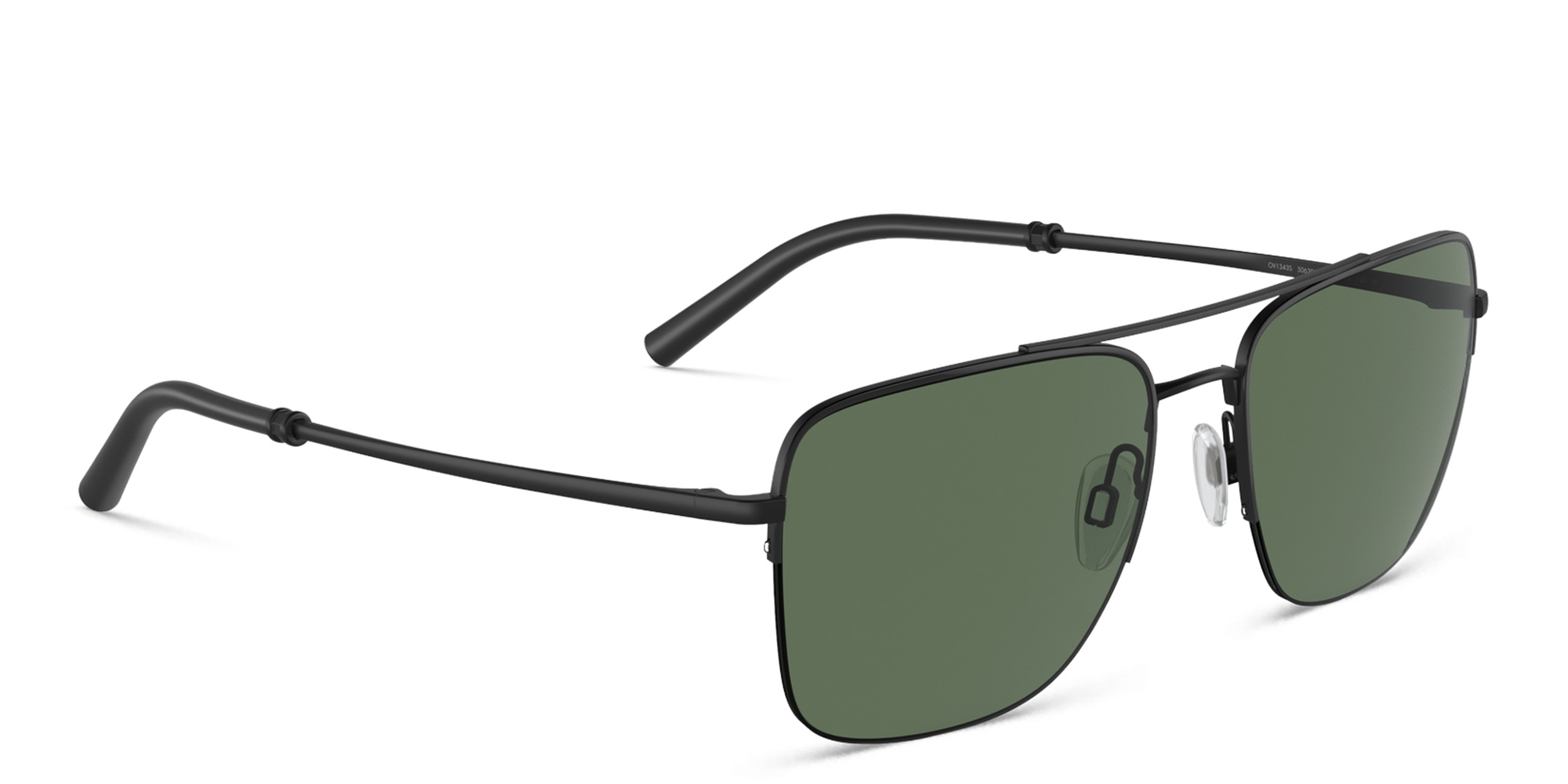 Shop OLIVER PEOPLES Logo Pilot Sunglasses in Black online.