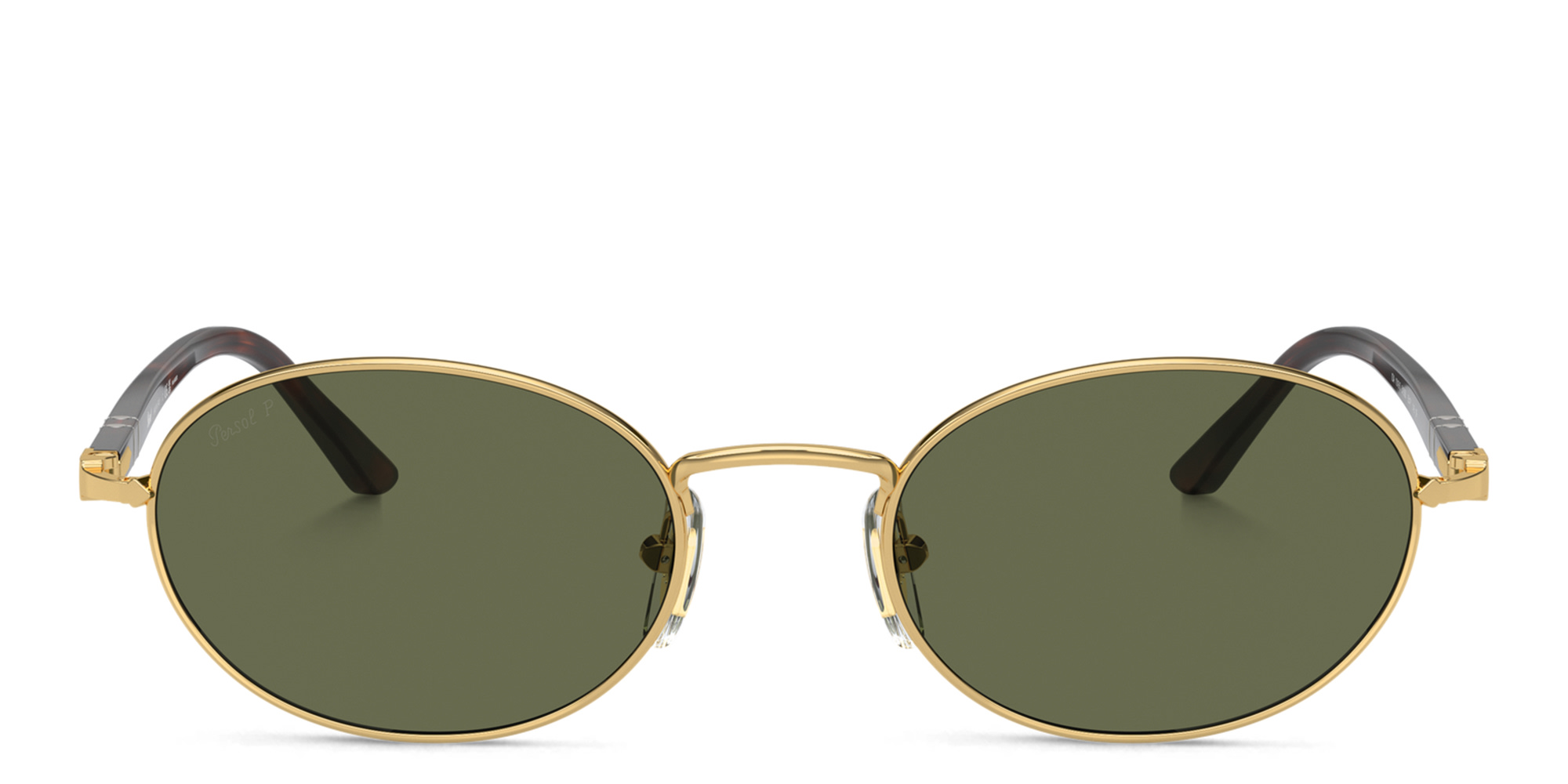 Shop PERSOL Ida Unisex Oval Sunglasses in Gold online.