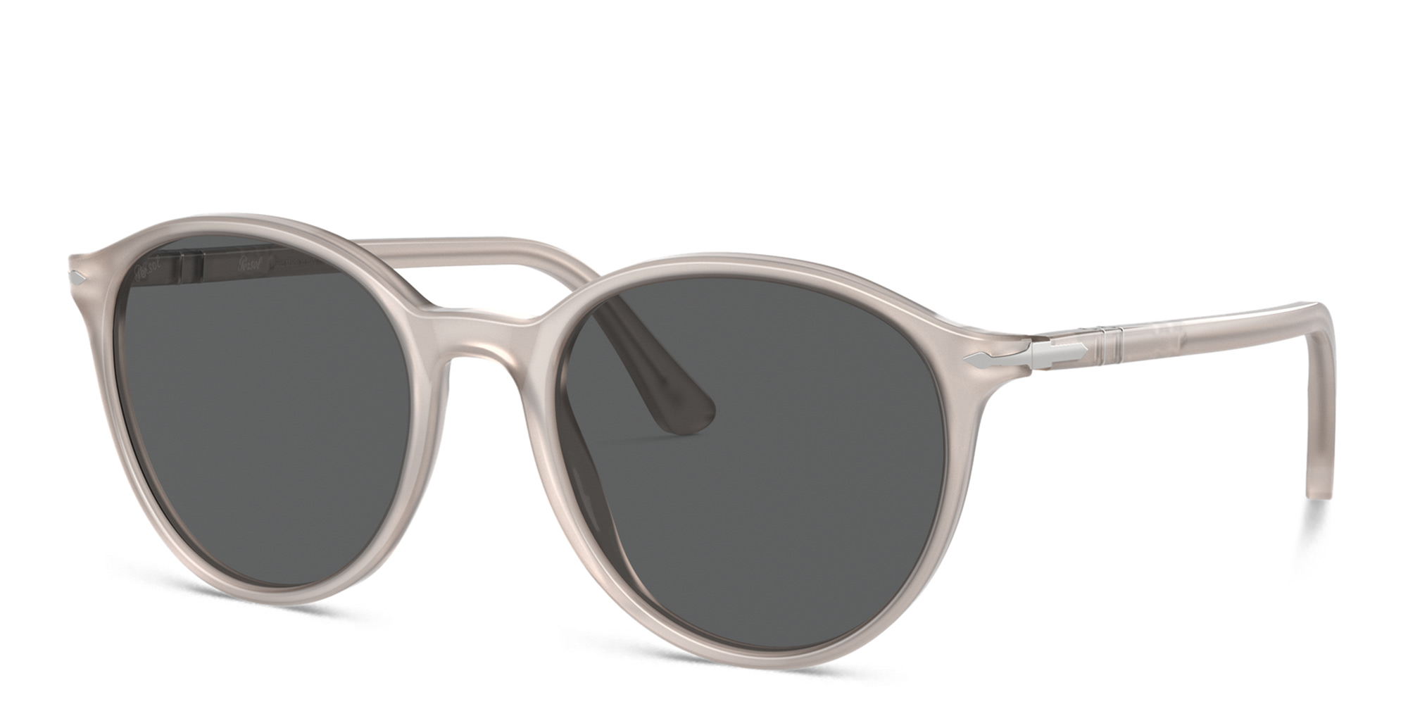 Shop PERSOL Unisex Panthos Sunglasses in Opal Grey online.