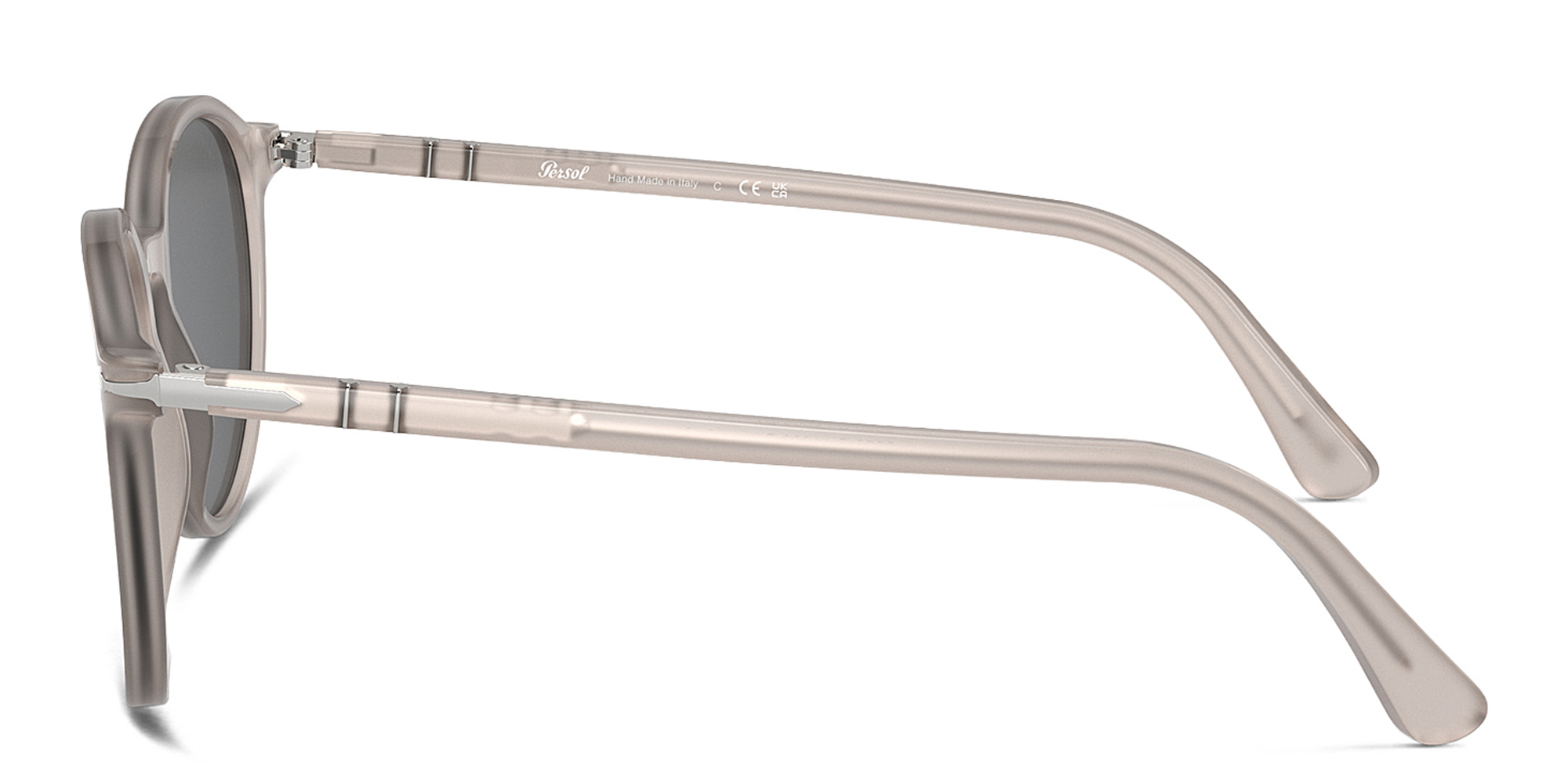 Shop PERSOL Unisex Panthos Sunglasses in Opal Grey online.