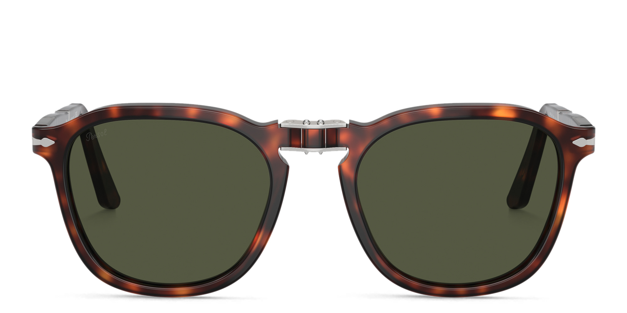 Shop PERSOL Folding Unisex Square Sunglasses in Havana online.