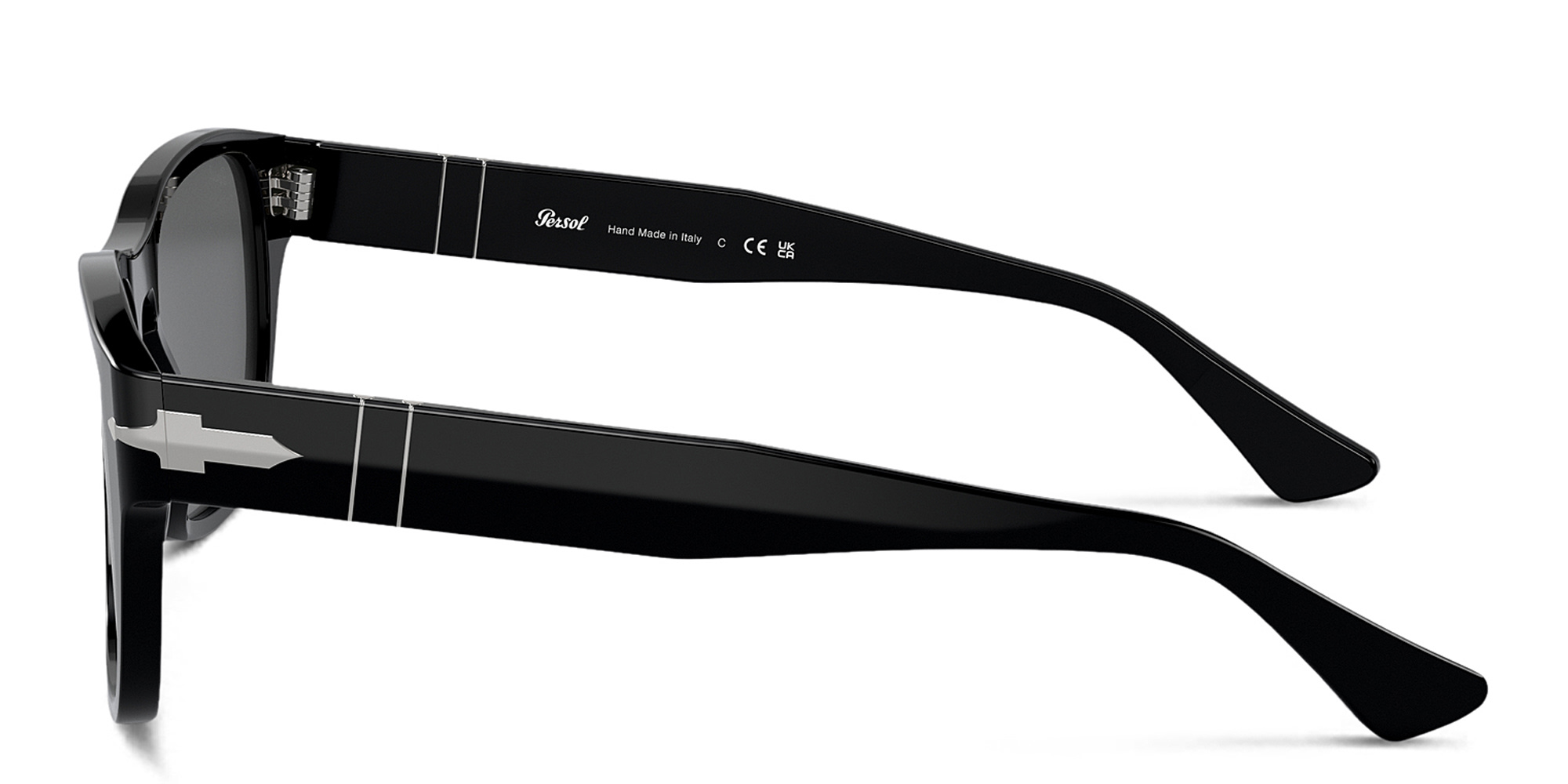 PERSOL Unisex Pillow Sunglasses in Black – Product Photo 3