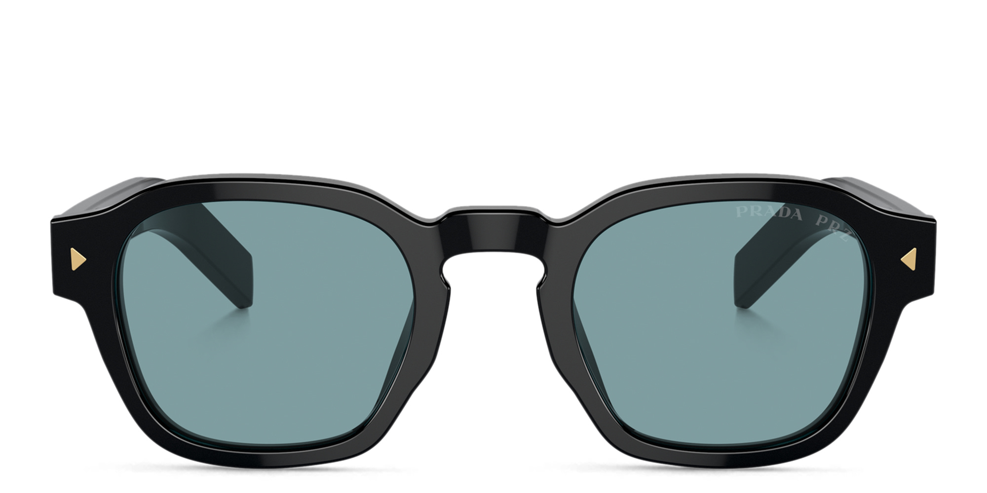 PRADA Logo Round Sunglasses in Black – Product Photo 1