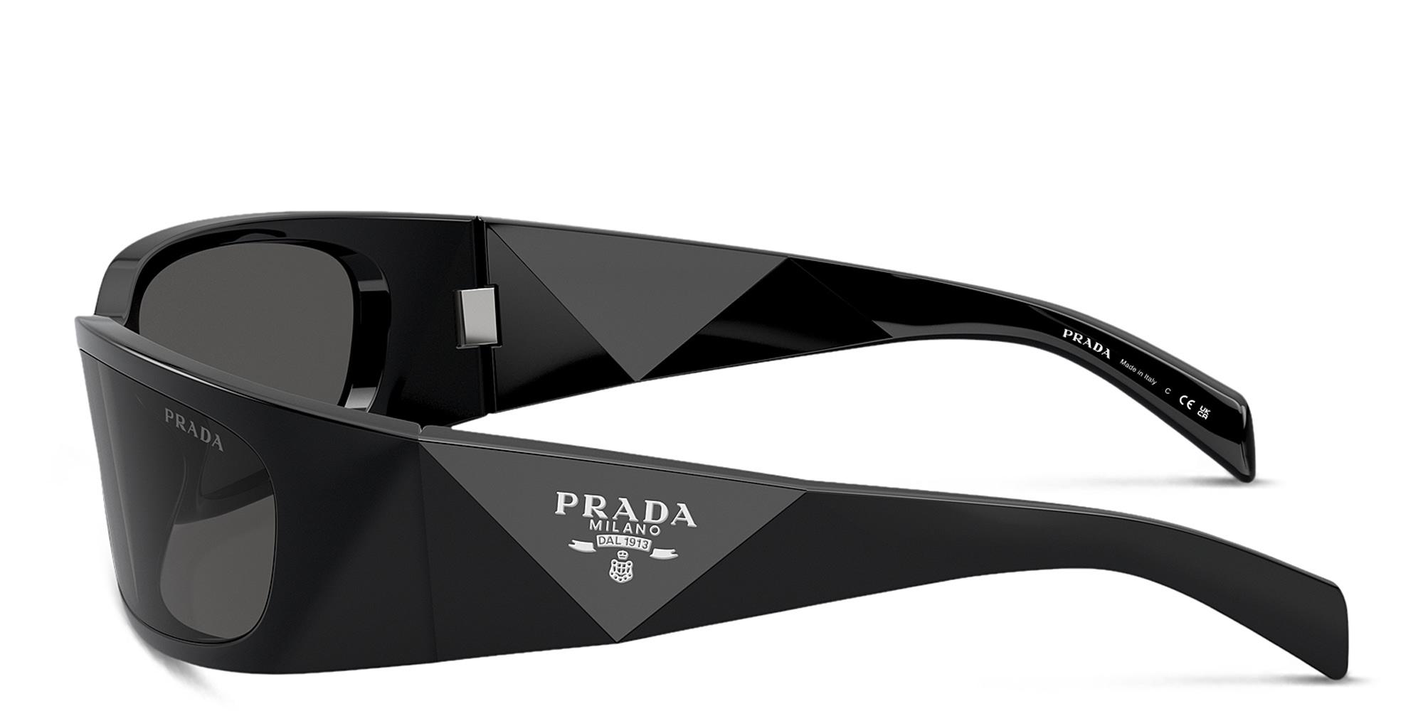 PRADA Symbole Butterfly Sunglasses in Black – Product Photo 3