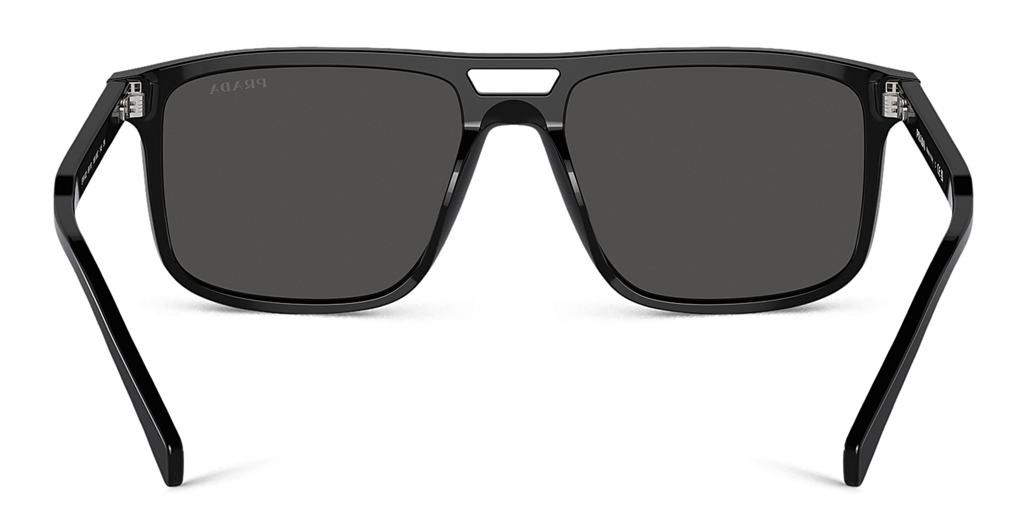 PRADA Logo Rectangle Sunglasses in Black – Product Photo 4