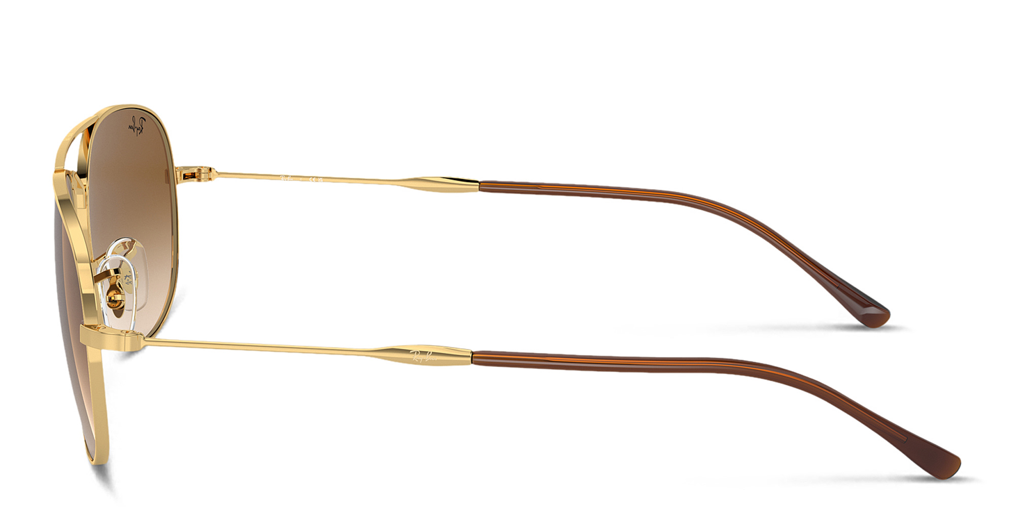 نظارات شمسية باين بريدج طراز بايلوت للجنسين من راي بان بلون ذهبي - صورة المنتج 3