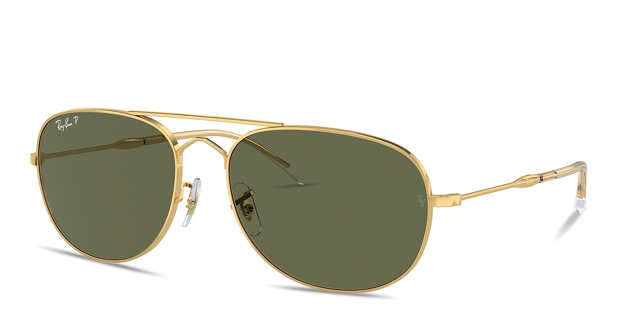 Shop Ray-Ban Bain Bridge Unisex Pilot Sunglasses in Arista Gold online.