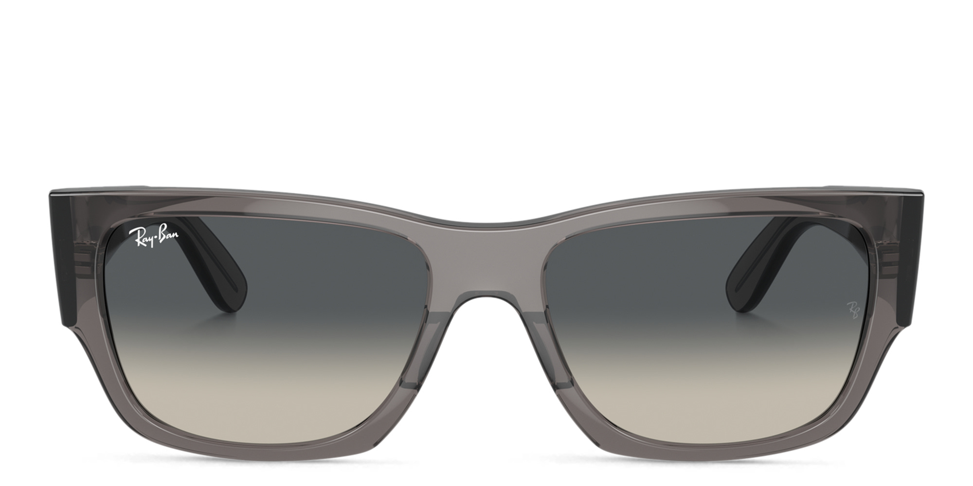 Ray-Ban Carlos Unisex Rectangle Sunglasses in Opal Dark Grey – Product Photo 1