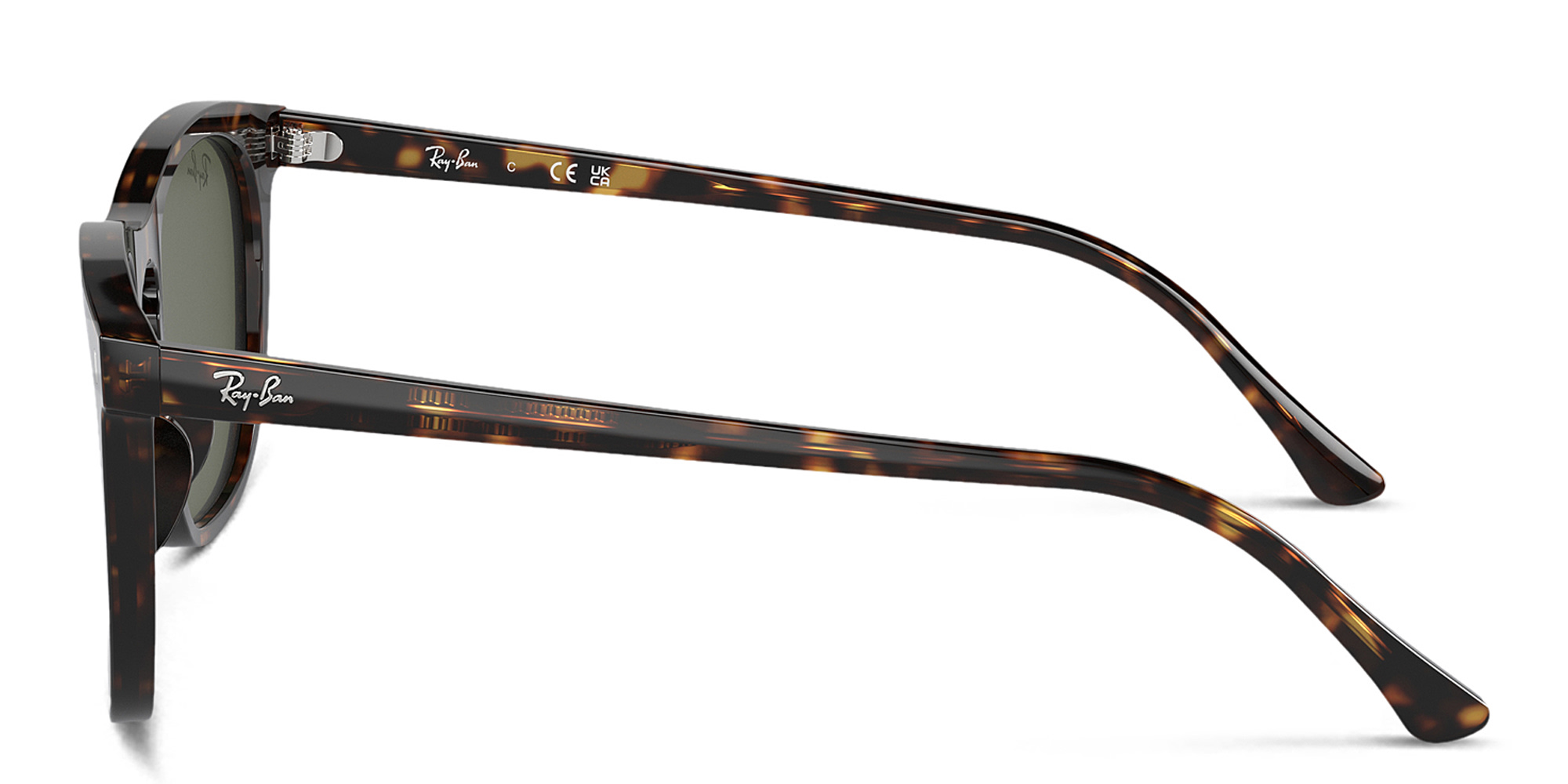 Shop Ray-Ban Logo Unisex Square Sunglasses in Havana online.