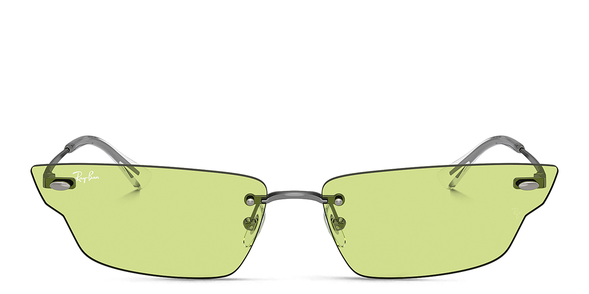 Ray-Ban Anh Unisex Rimless Irregular Sunglasses in Gunmetal – Product Photo 1