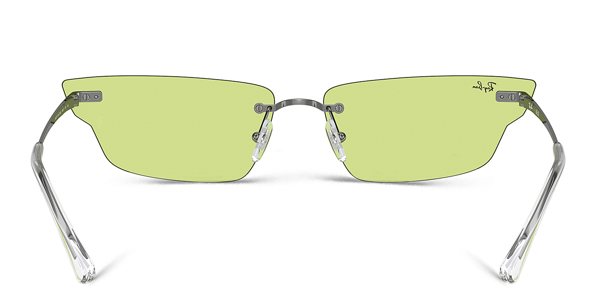 Ray-Ban Anh Unisex Rimless Irregular Sunglasses in Gunmetal – Product Photo 4