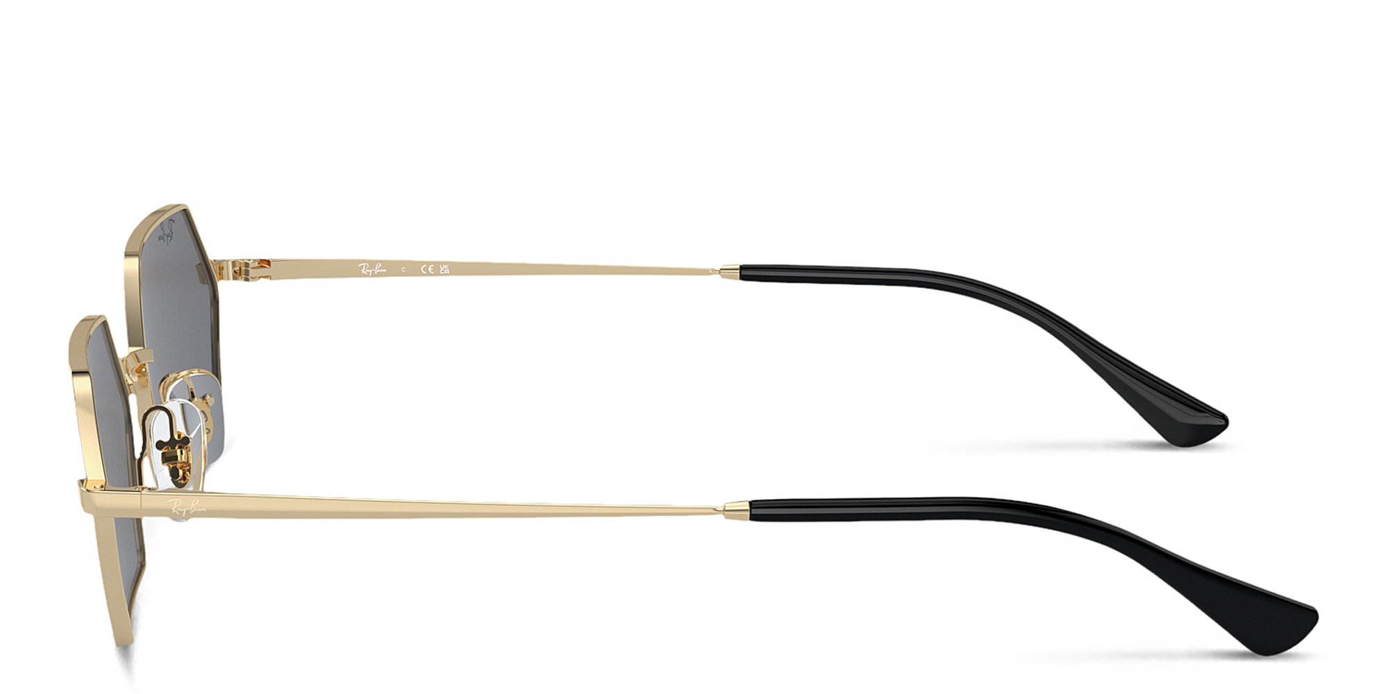 Shop Ray-Ban Yevi Unisex Irregular Sunglasses in Gold online.