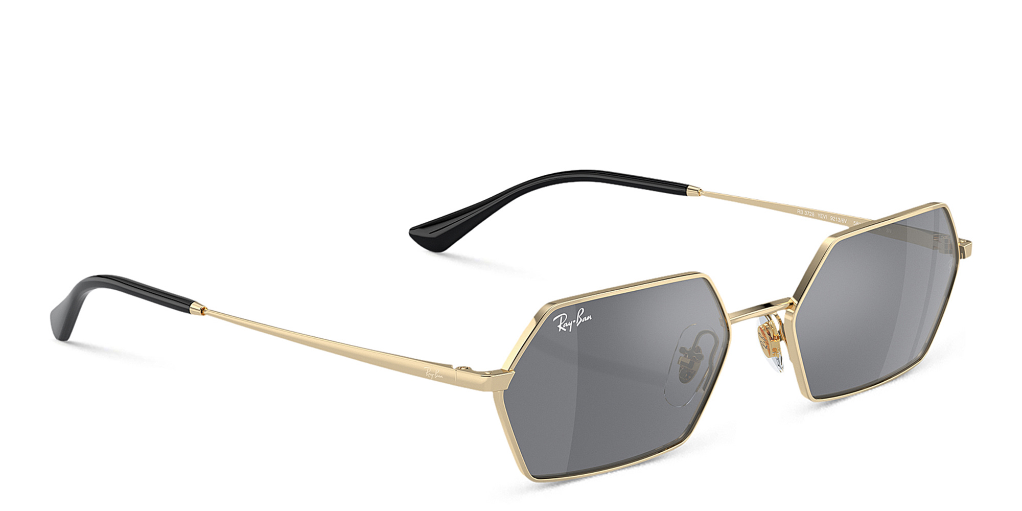 Shop Ray-Ban Yevi Unisex Irregular Sunglasses in Gold online.