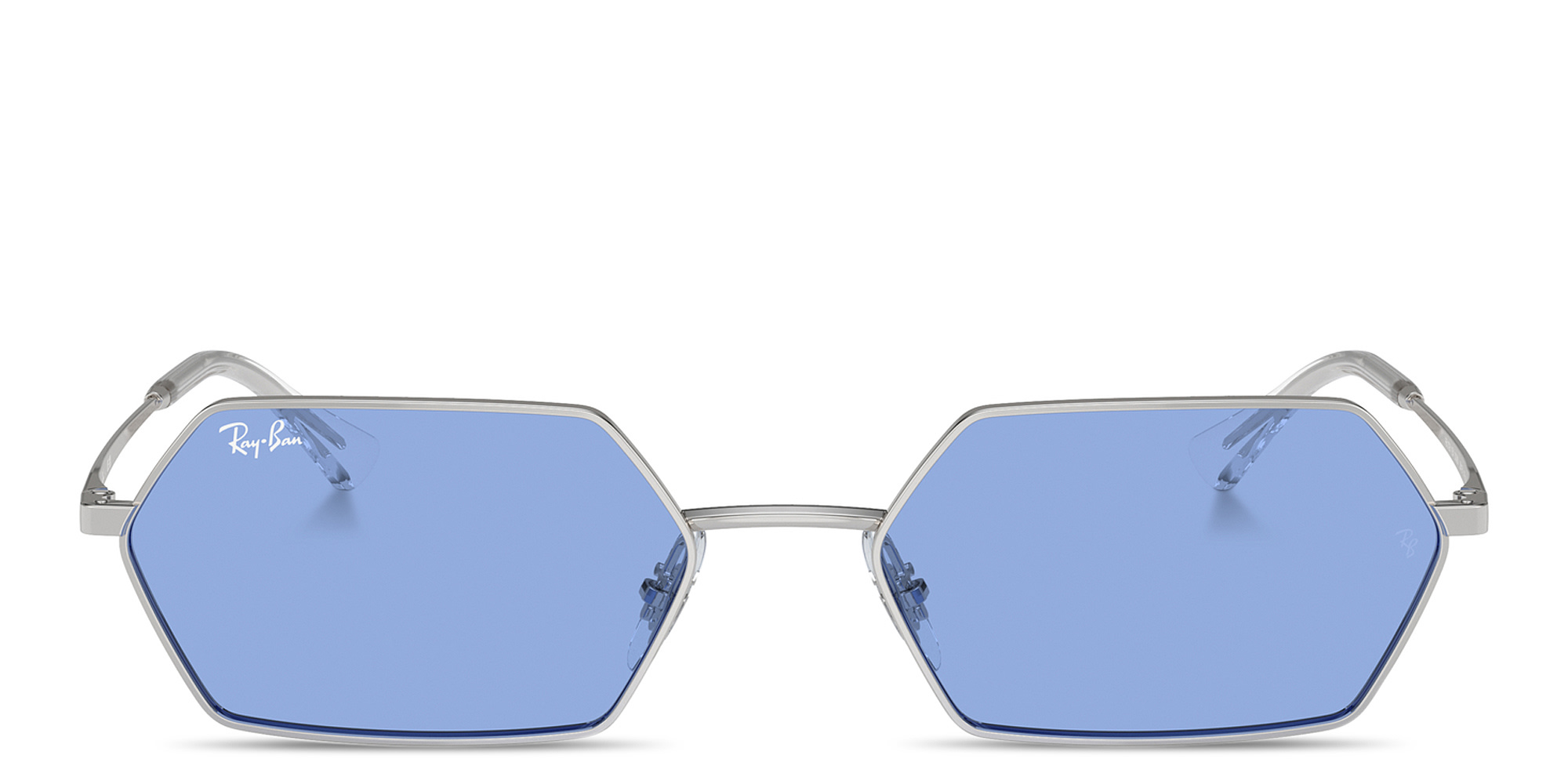 Ray-Ban Yevi Unisex Irregular Sunglasses in Silver – Product Photo 1