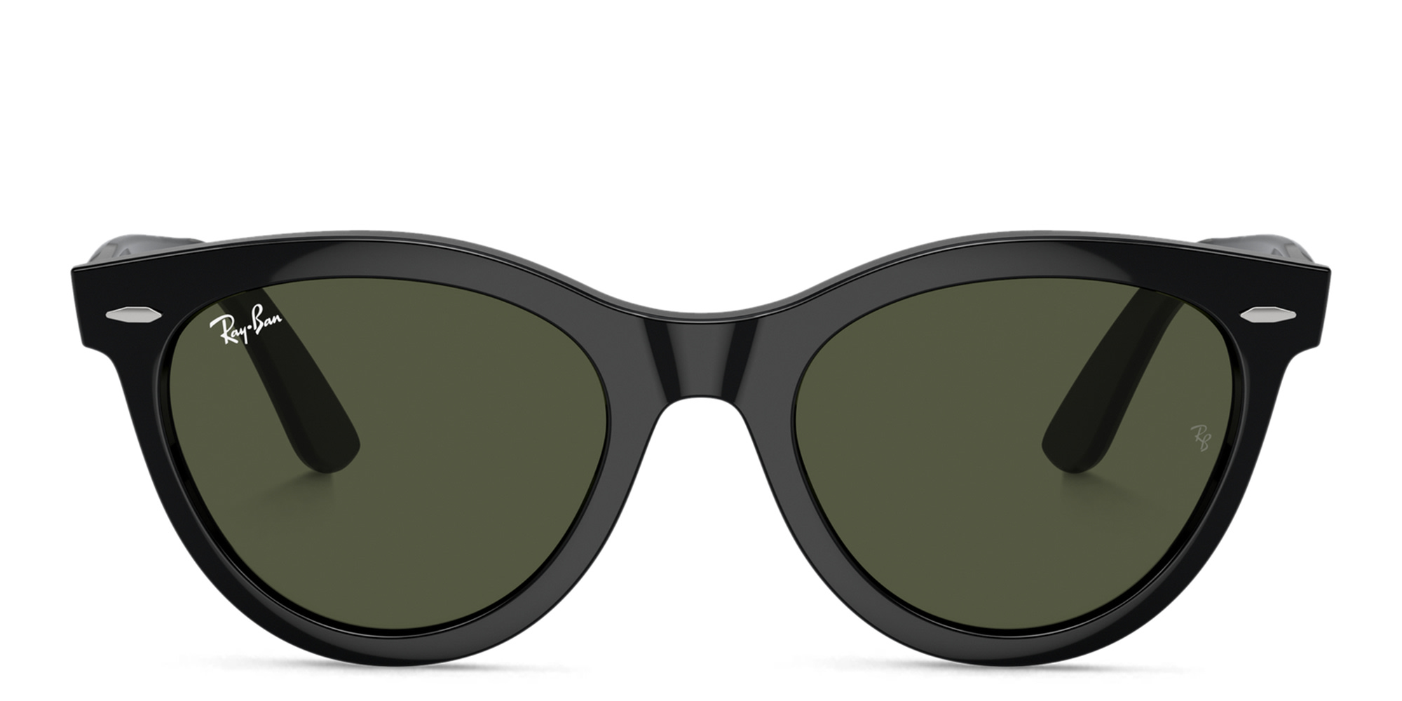 Shop Ray-Ban Wayfarer Way Unisex Round Sunglasses in Black online.