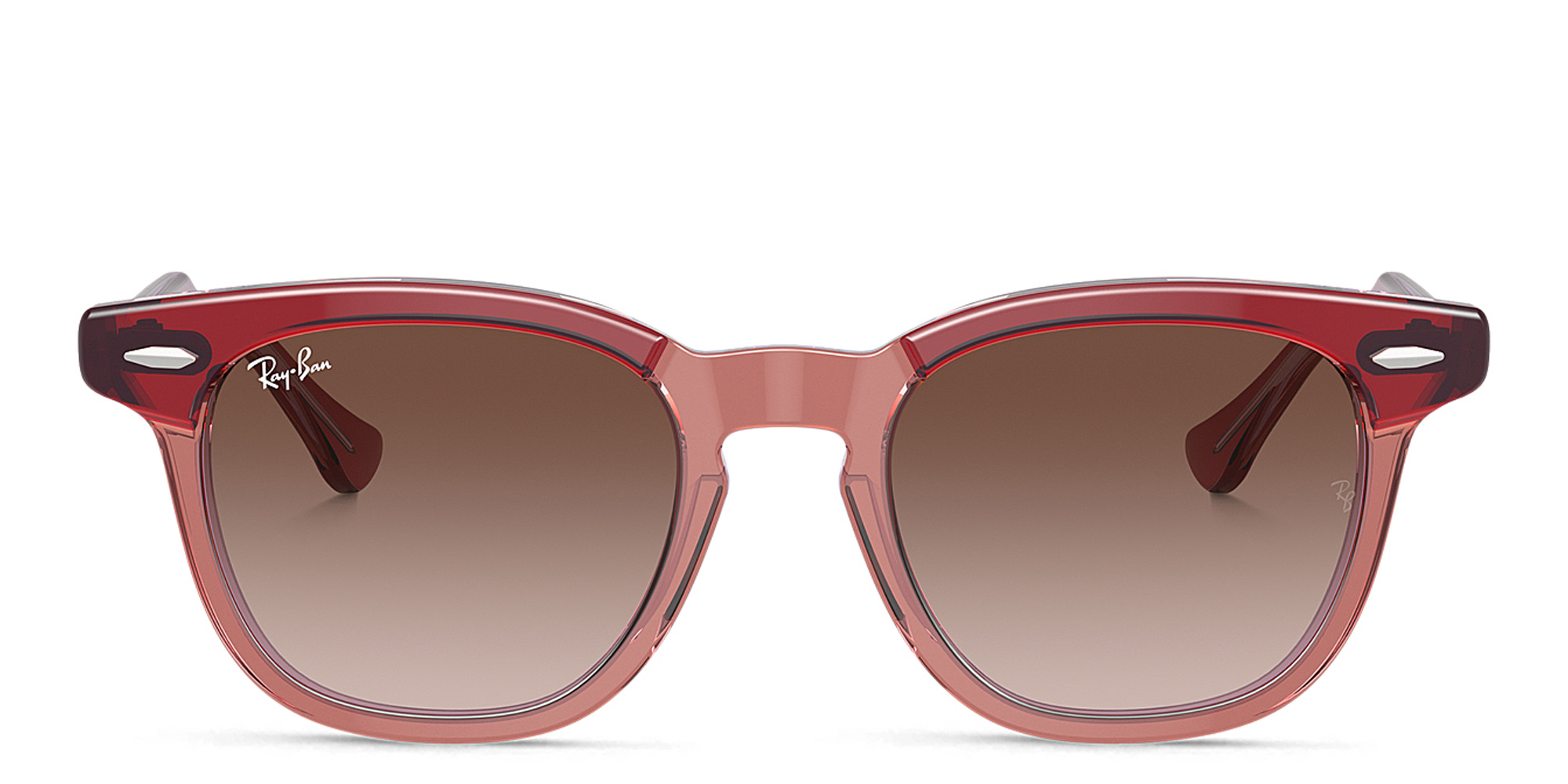Shop Ray-Ban Junior Logo Kids Square Sunglasses in Red online.