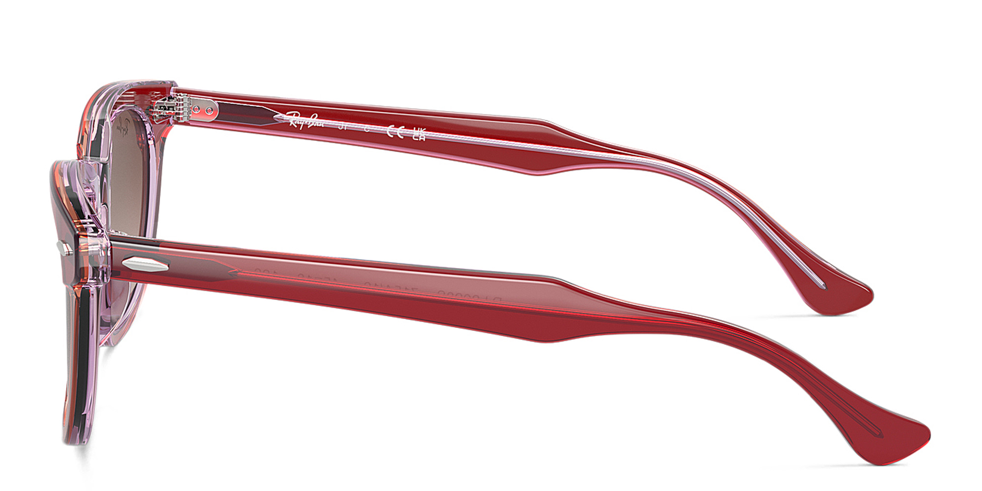 Shop Ray-Ban Junior Logo Kids Square Sunglasses in Red online.