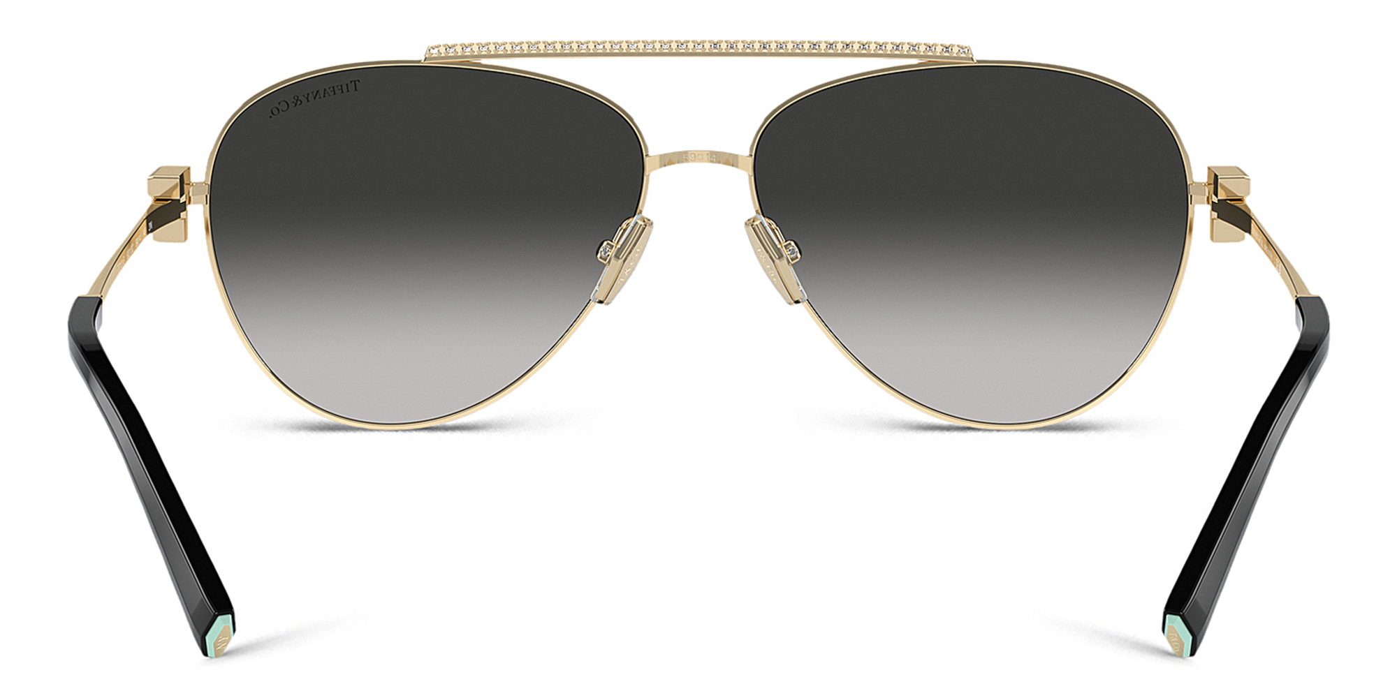 TIFFANY T Motif Pilot Sunglasses in Pale Gold – Product Photo 4