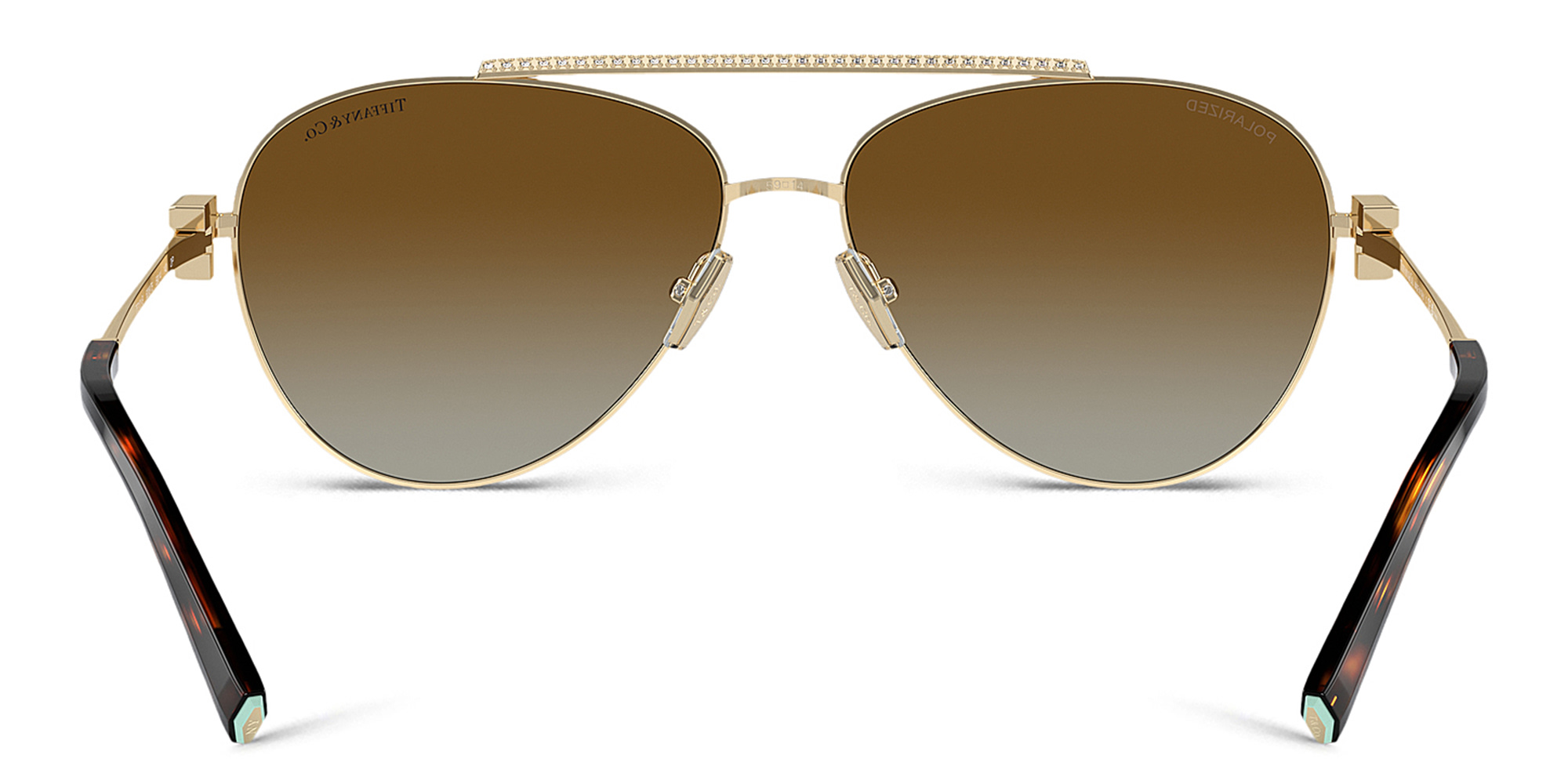 TIFFANY T Motif Pilot Sunglasses in Gold – Product Photo 4