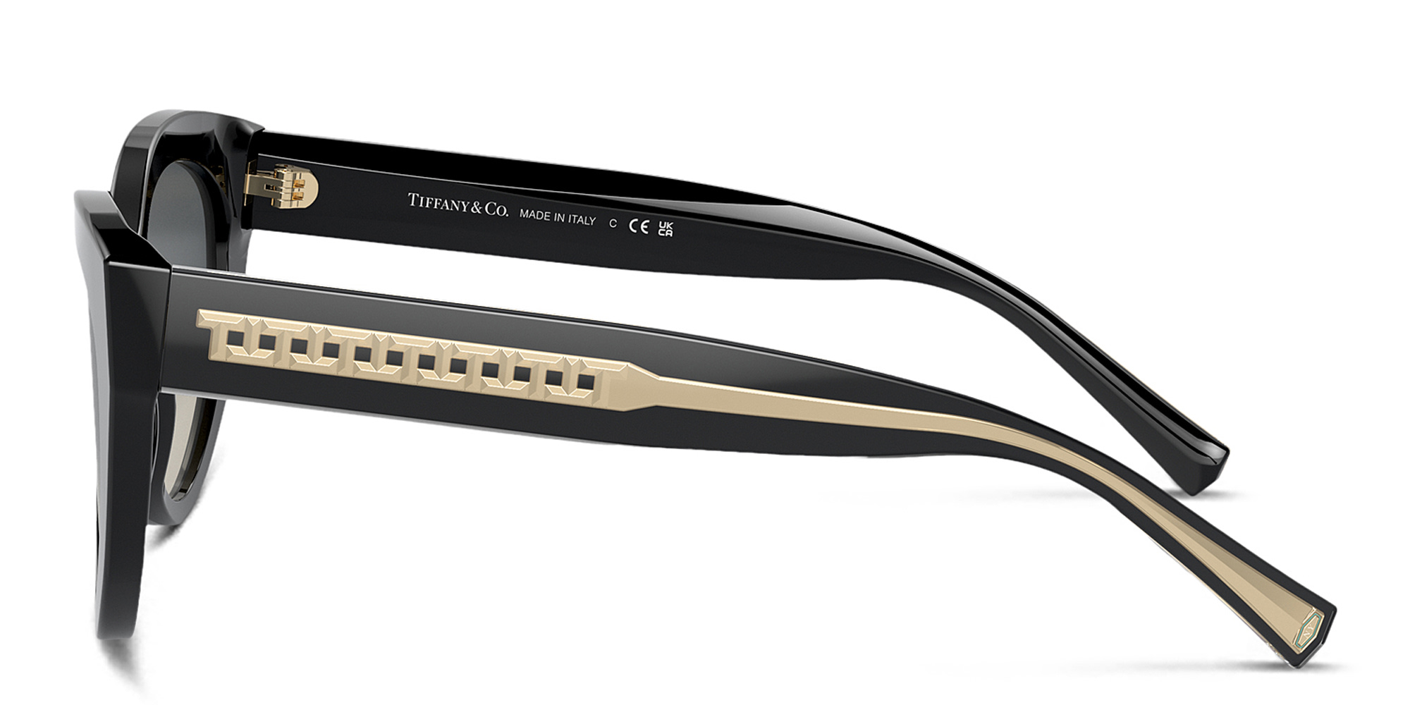 نظارات شمسية تي ترو طراز كات آي من تيفاني أند كو بلون أسود - صورة المنتج 3