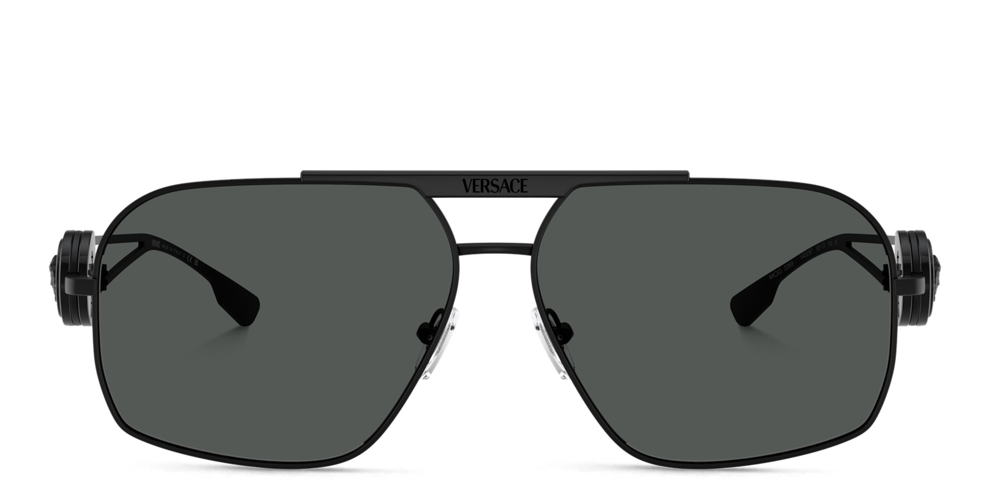VERSACE Medusa Irregular Sunglasses in Matte Black – Product Photo 1
