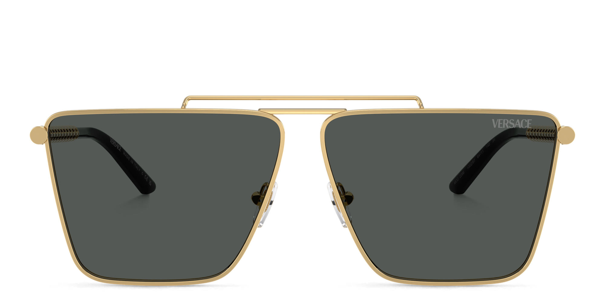 VERSACE Greca Irregular Sunglasses in Gold – Product Photo 1