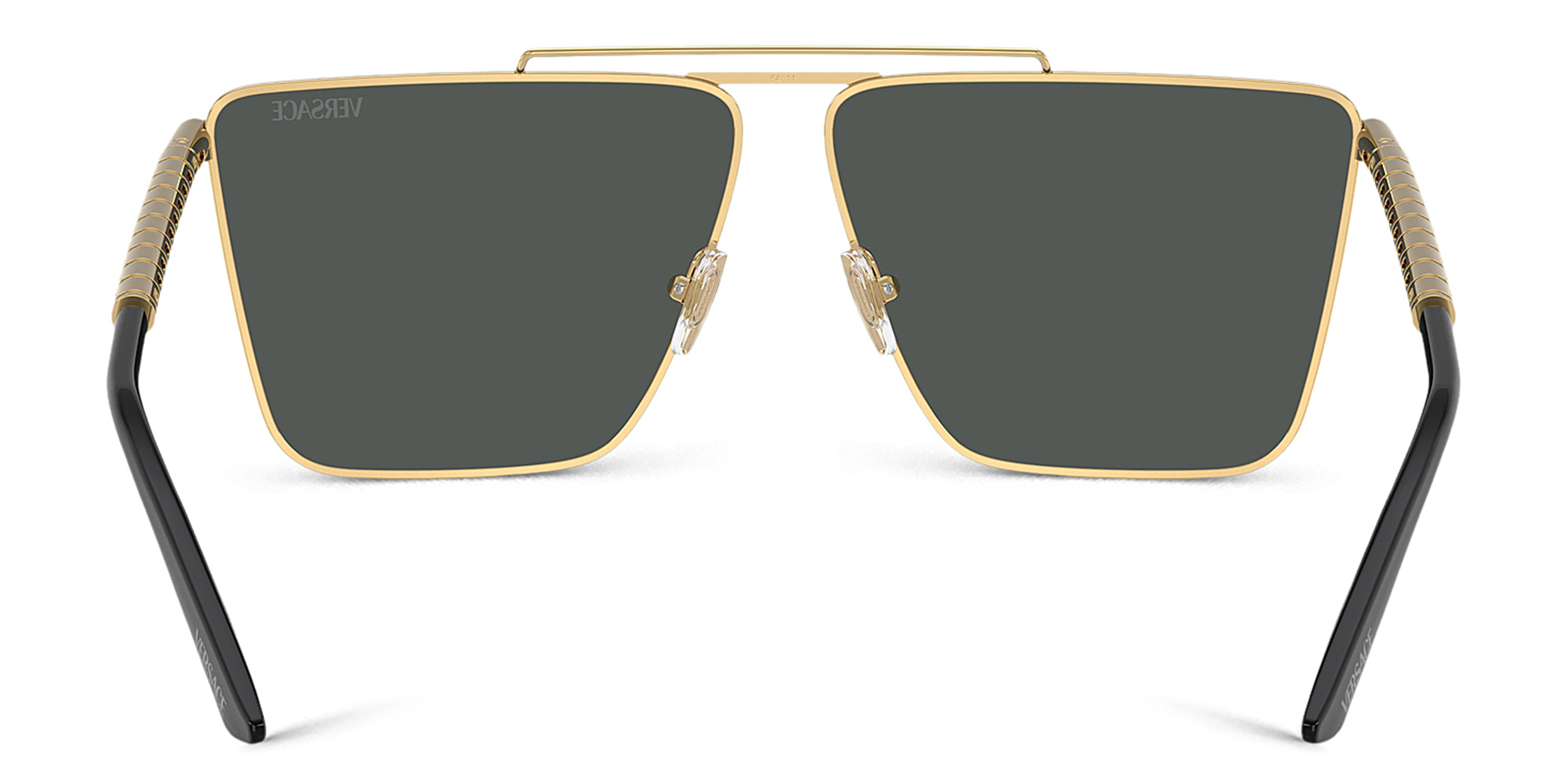 VERSACE Greca Irregular Sunglasses in Gold – Product Photo 4