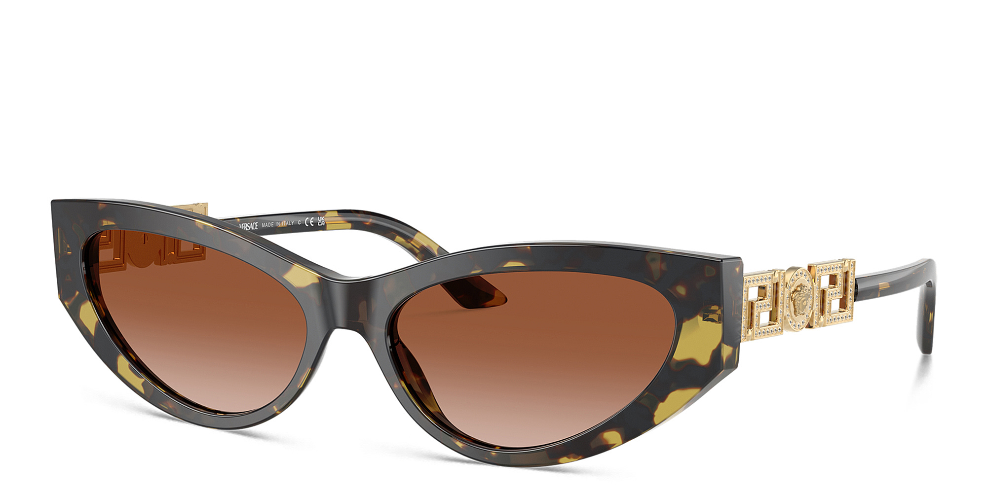 VERSACE Medusa Cat-Eye Sunglasses in Havana – Product Photo 2