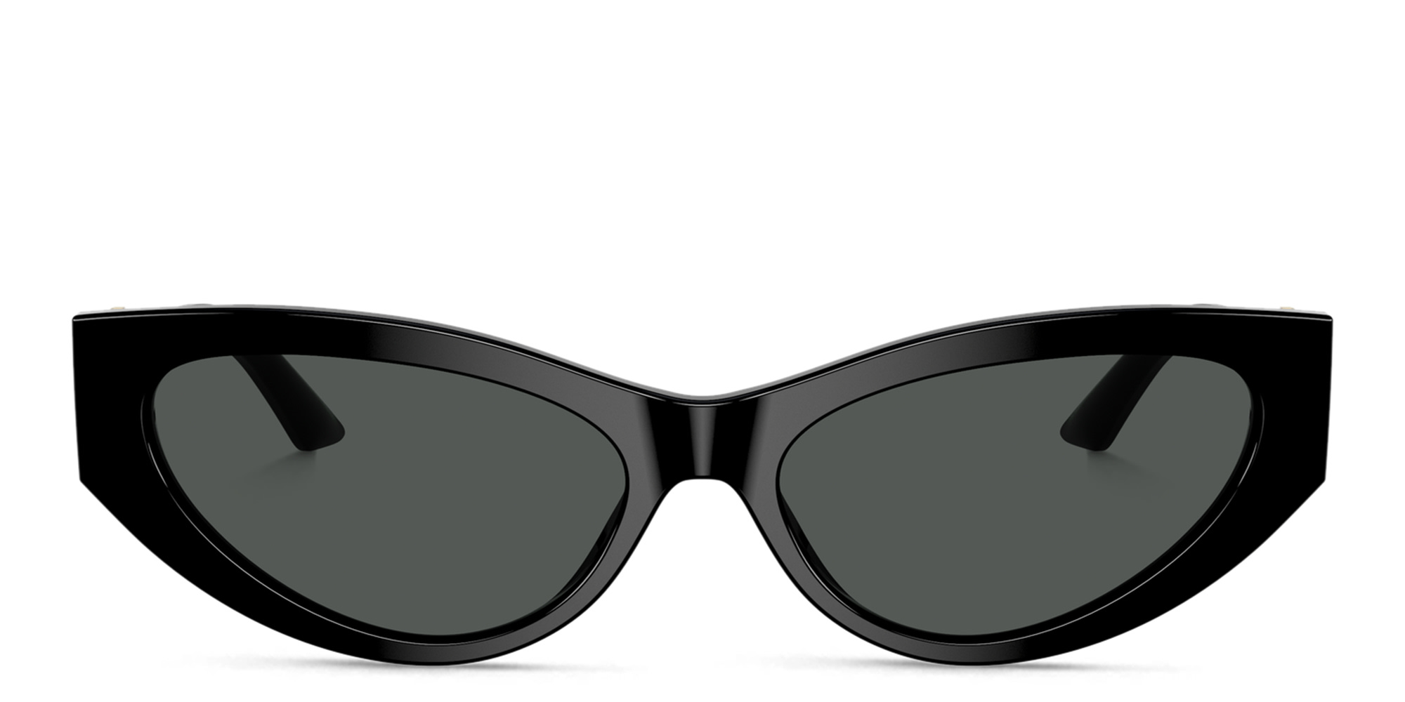 Shop VERSACE Medusa Cat-Eye Sunglasses in Black online.