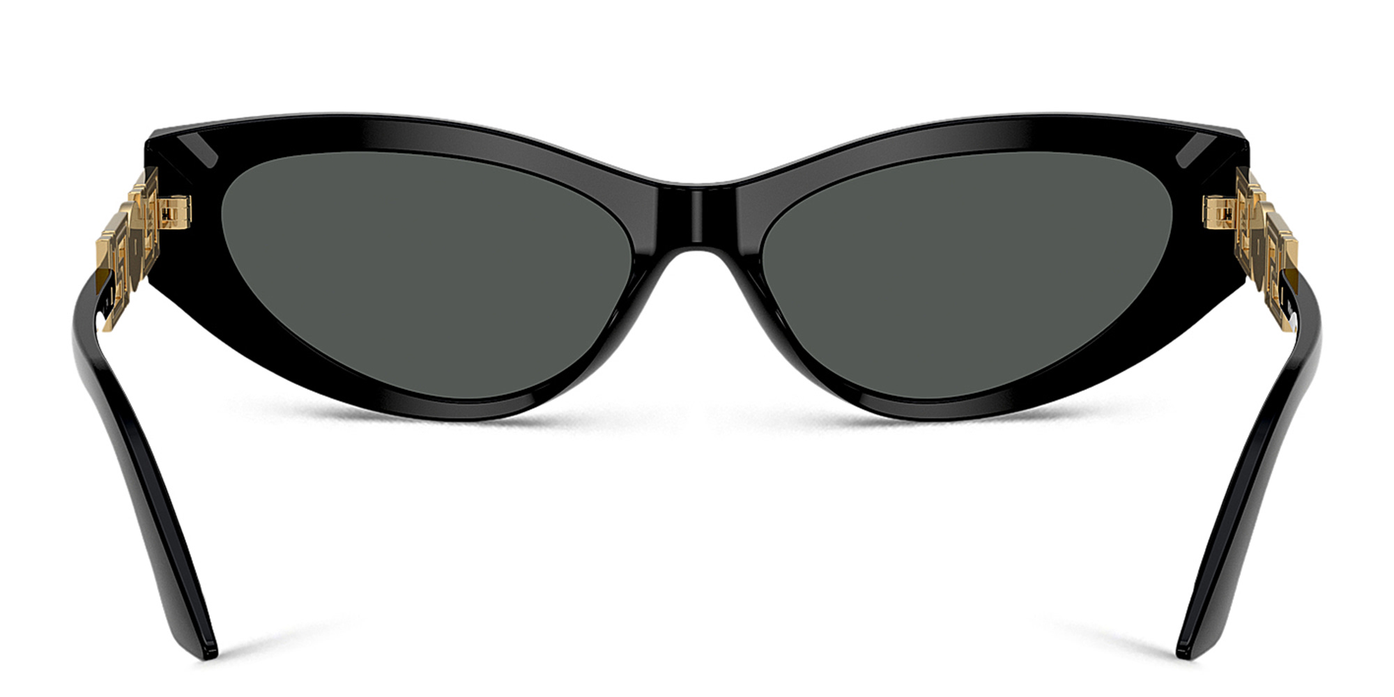 Shop VERSACE Medusa Cat-Eye Sunglasses in Black online.