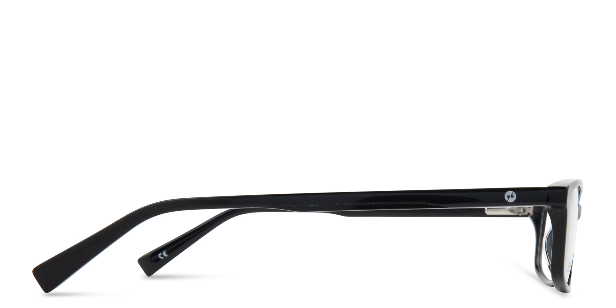 EYE'M Rectangle Eyeglasses in Black – Product Photo 4