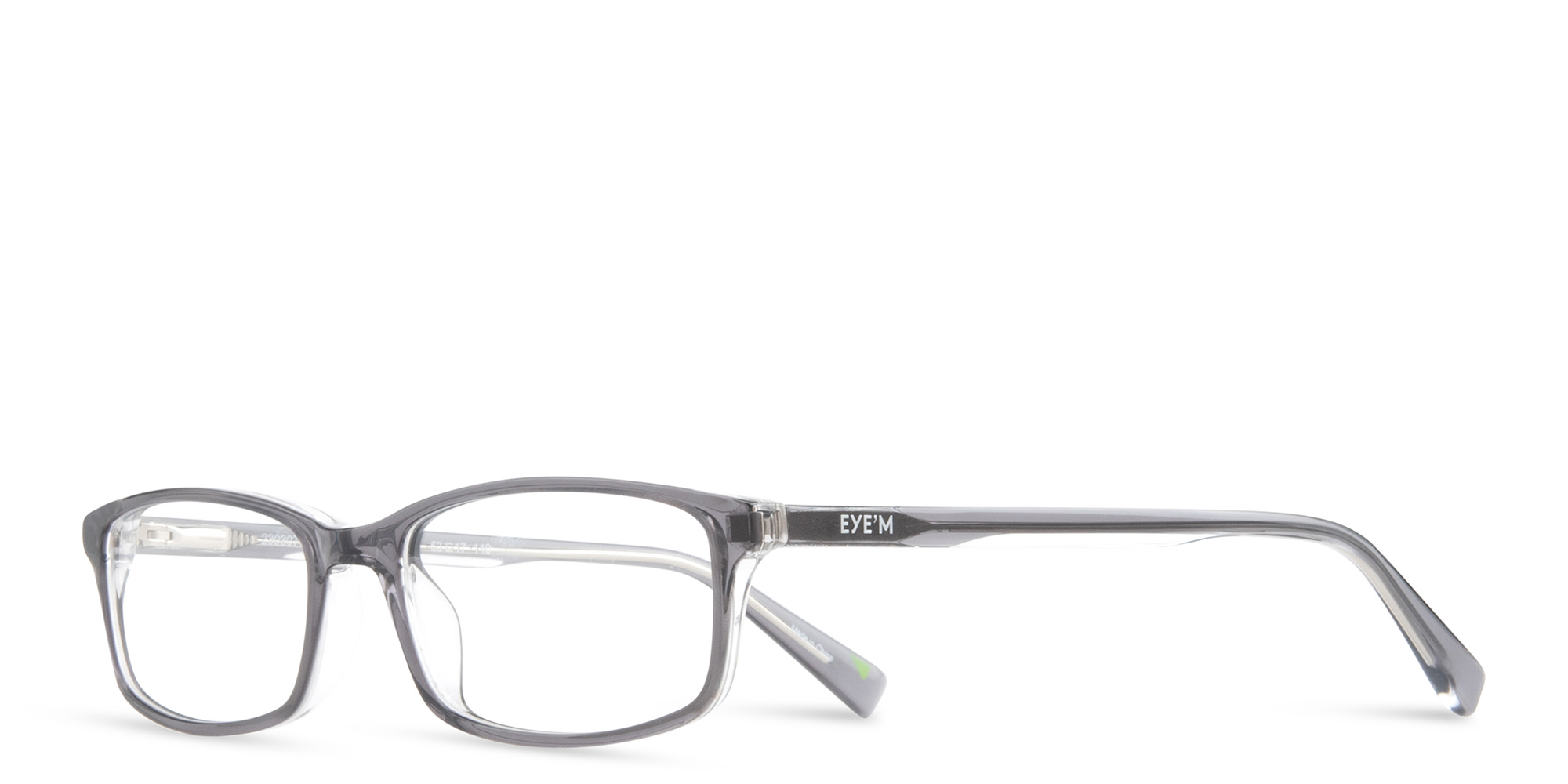 EYE'M Rectangle Eyeglasses in Grey – Product Photo 2