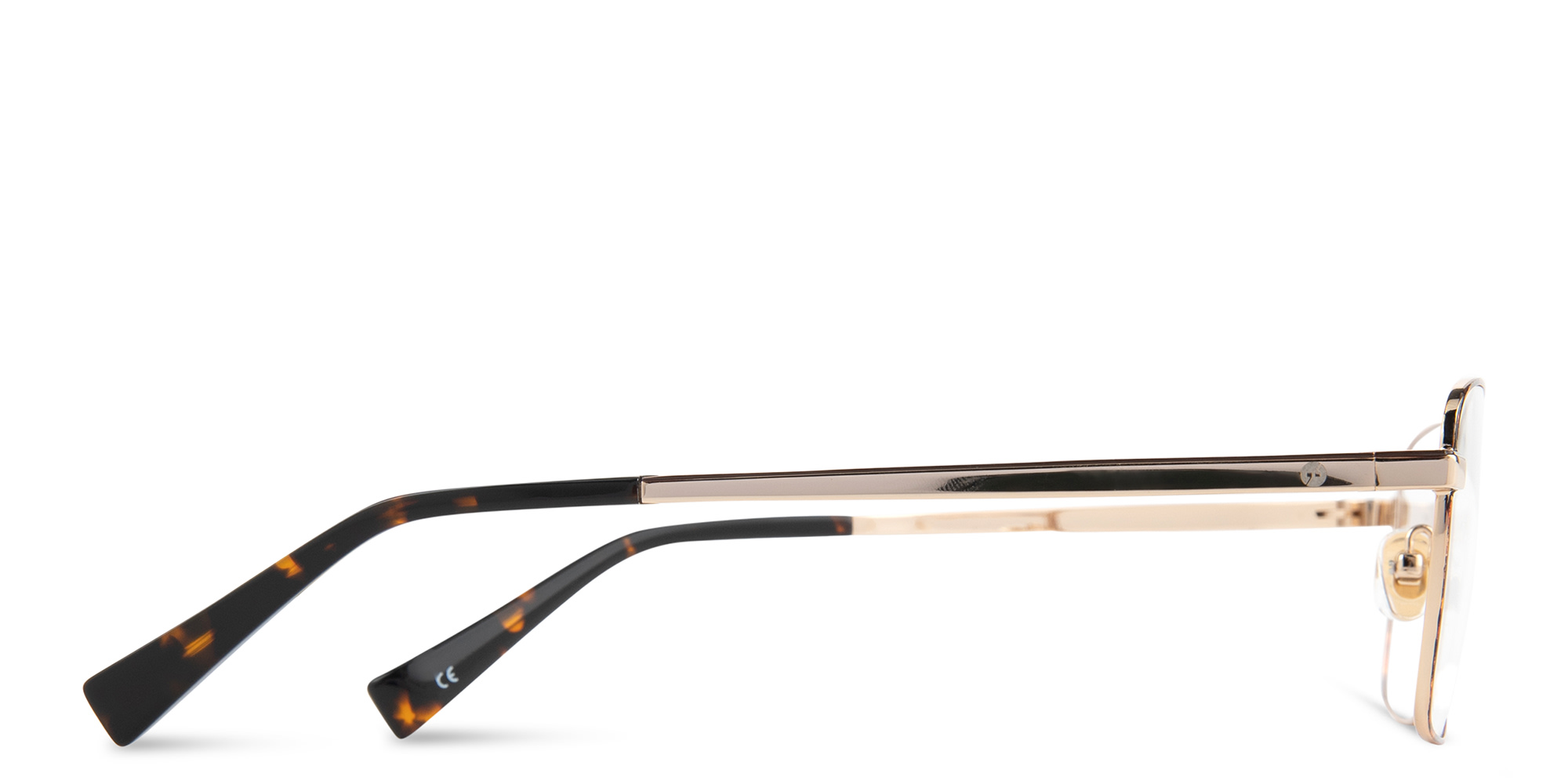 EYE'M Rectangle Eyeglasses in Gold – Product Photo 4