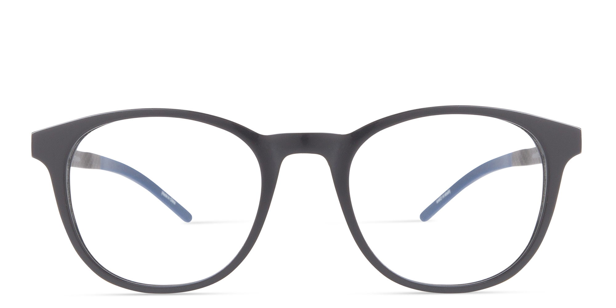 Shop EYE'M Unisex Round Eyeglasses in Matte Black online.