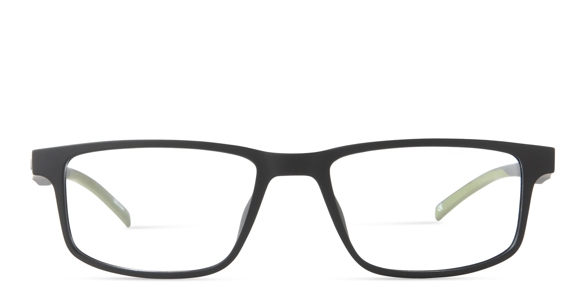 EYE'M Clip-On Rectangle Eyeglasses in Rubber Black – Product Photo 3