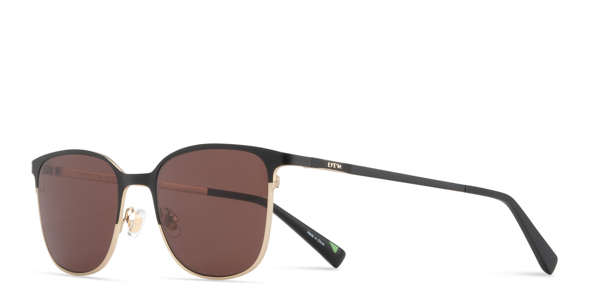 EYE'M Square Sunglasses in Black – Product Photo 2