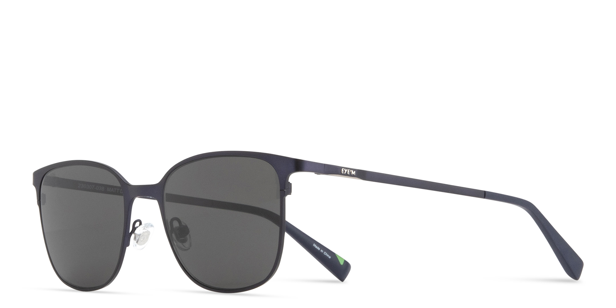 EYE'M Square Sunglasses in Blue – Product Photo 2