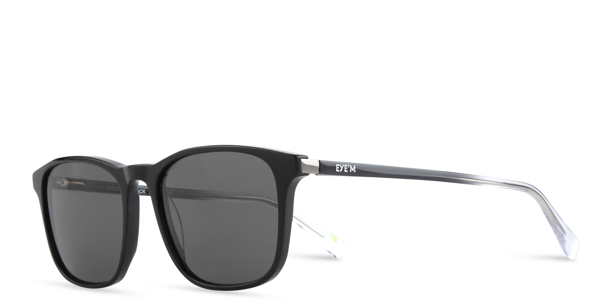 EYE'M Square Sunglasses in Black – Product Photo 2